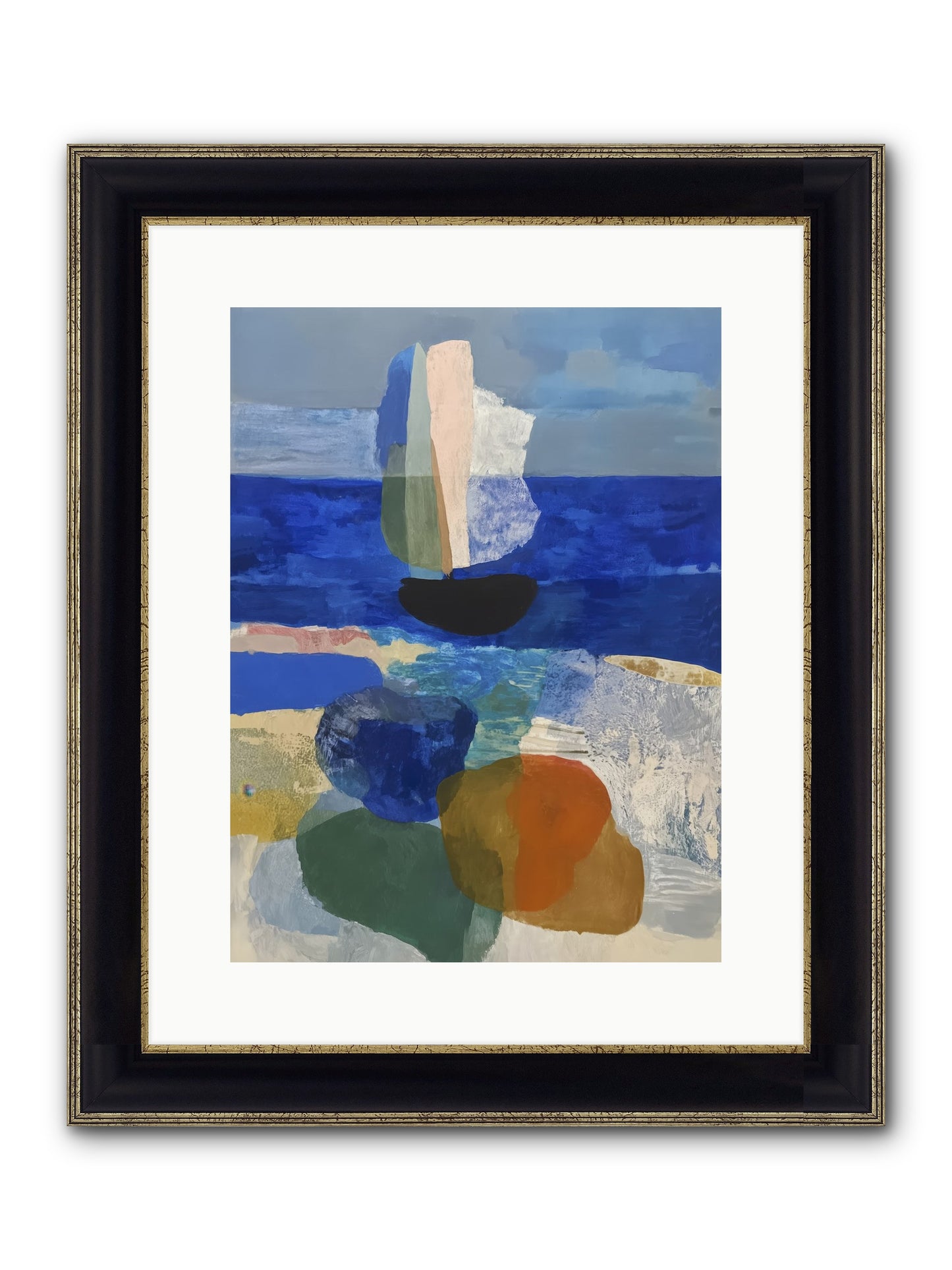 Glissent Framed Print - Black & Gold 12x16