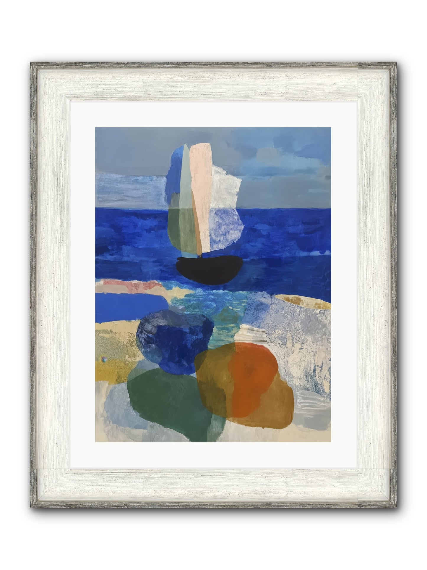 Glissent Framed Print - Driftwood White 18x24