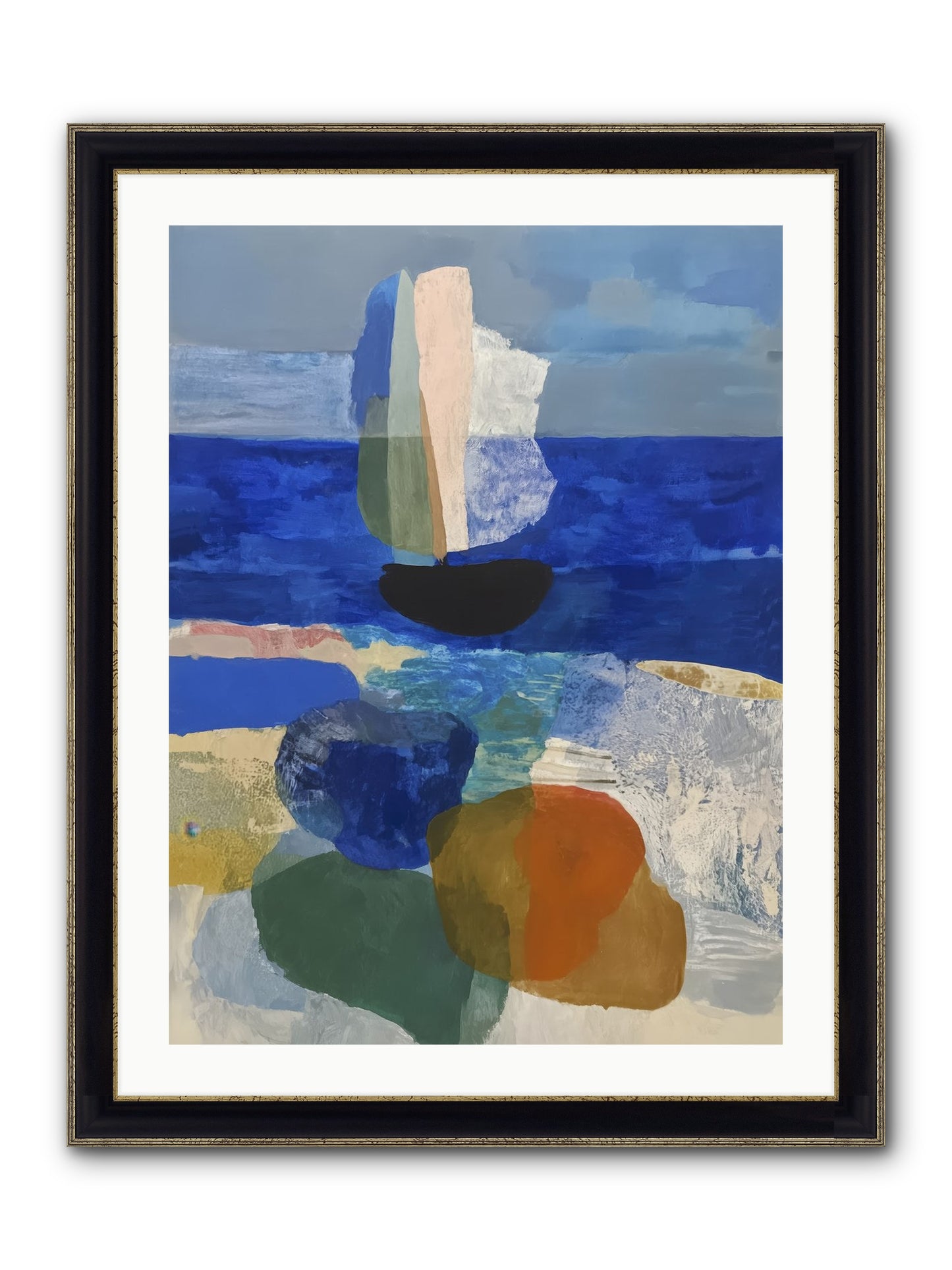 Glissent Framed Print - Black & Gold 24x32