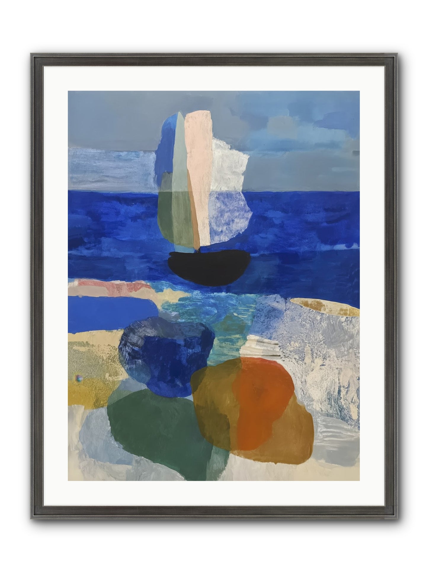 Glissent Framed Print - Slimwoods Black/Silver 24x32