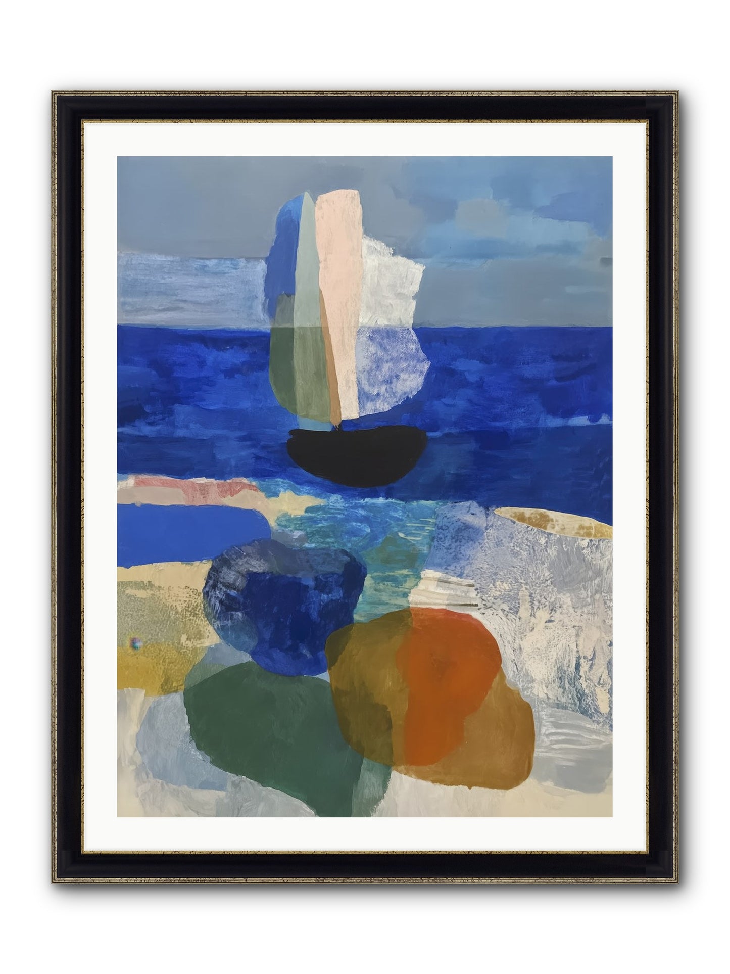 Glissent Framed Print - Black & Gold 30x40