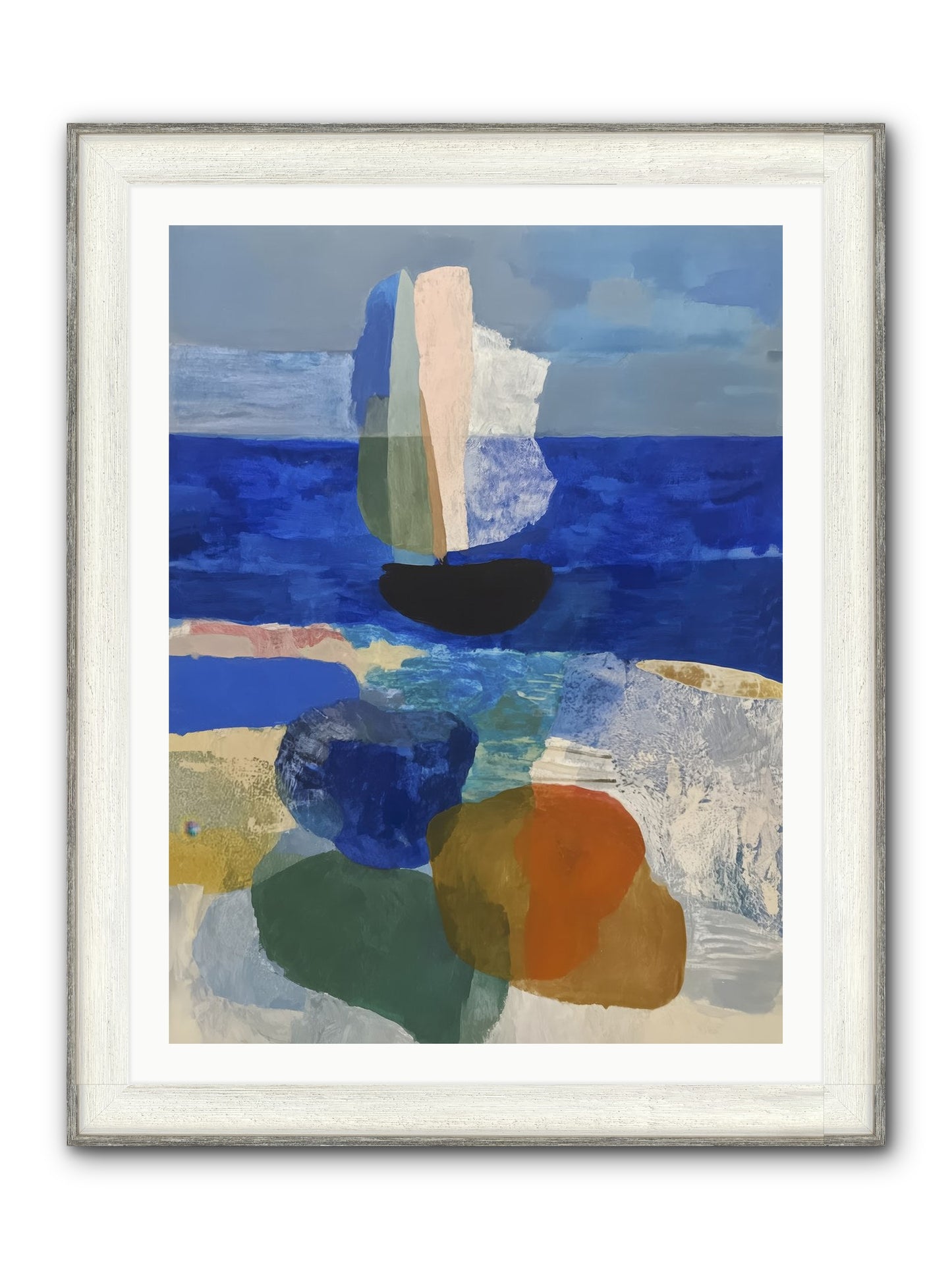 Glissent Framed Print - Driftwood White 30x40