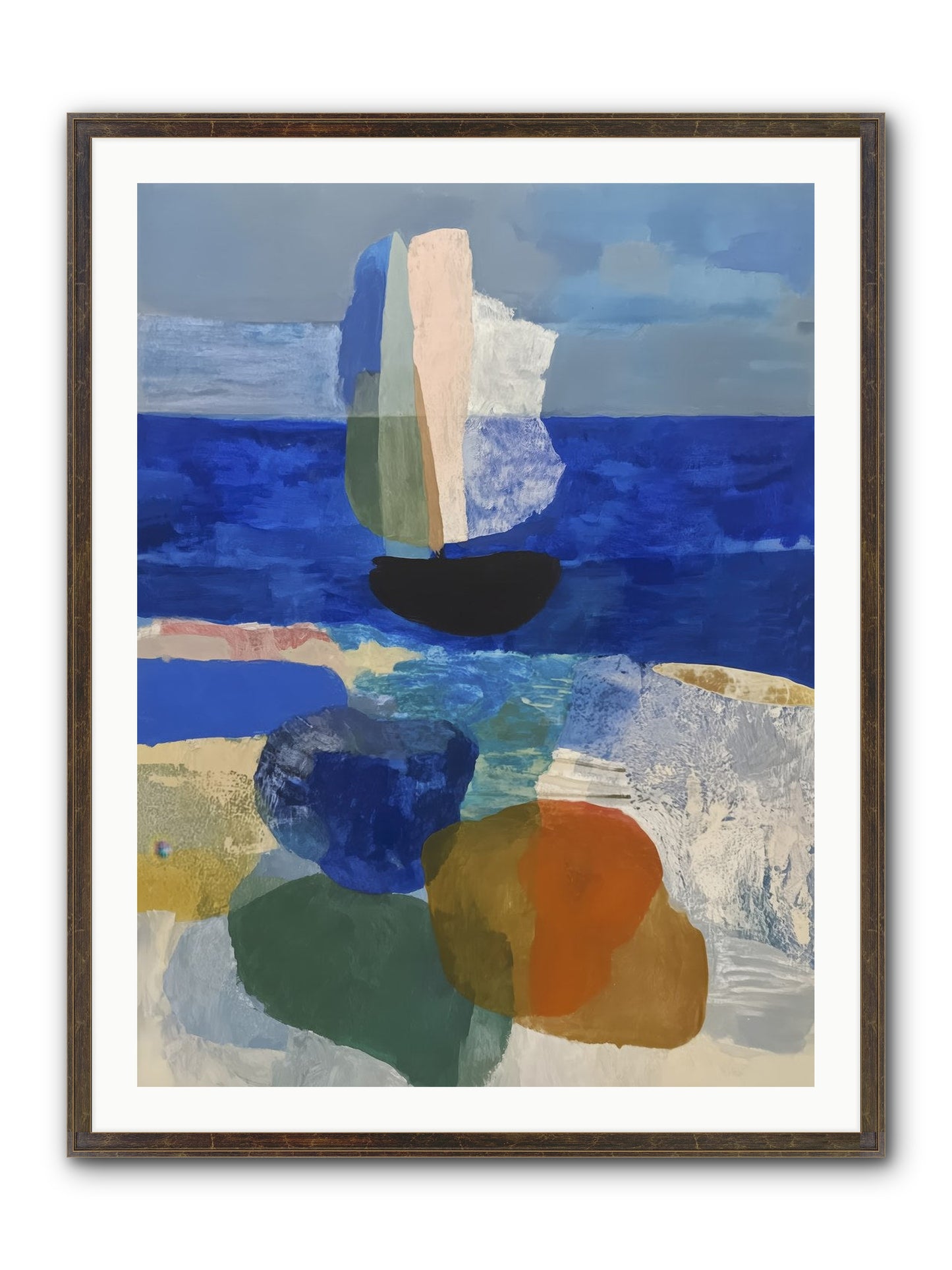 Glissent Framed Print - Slimwoods Black/Gold 30x40