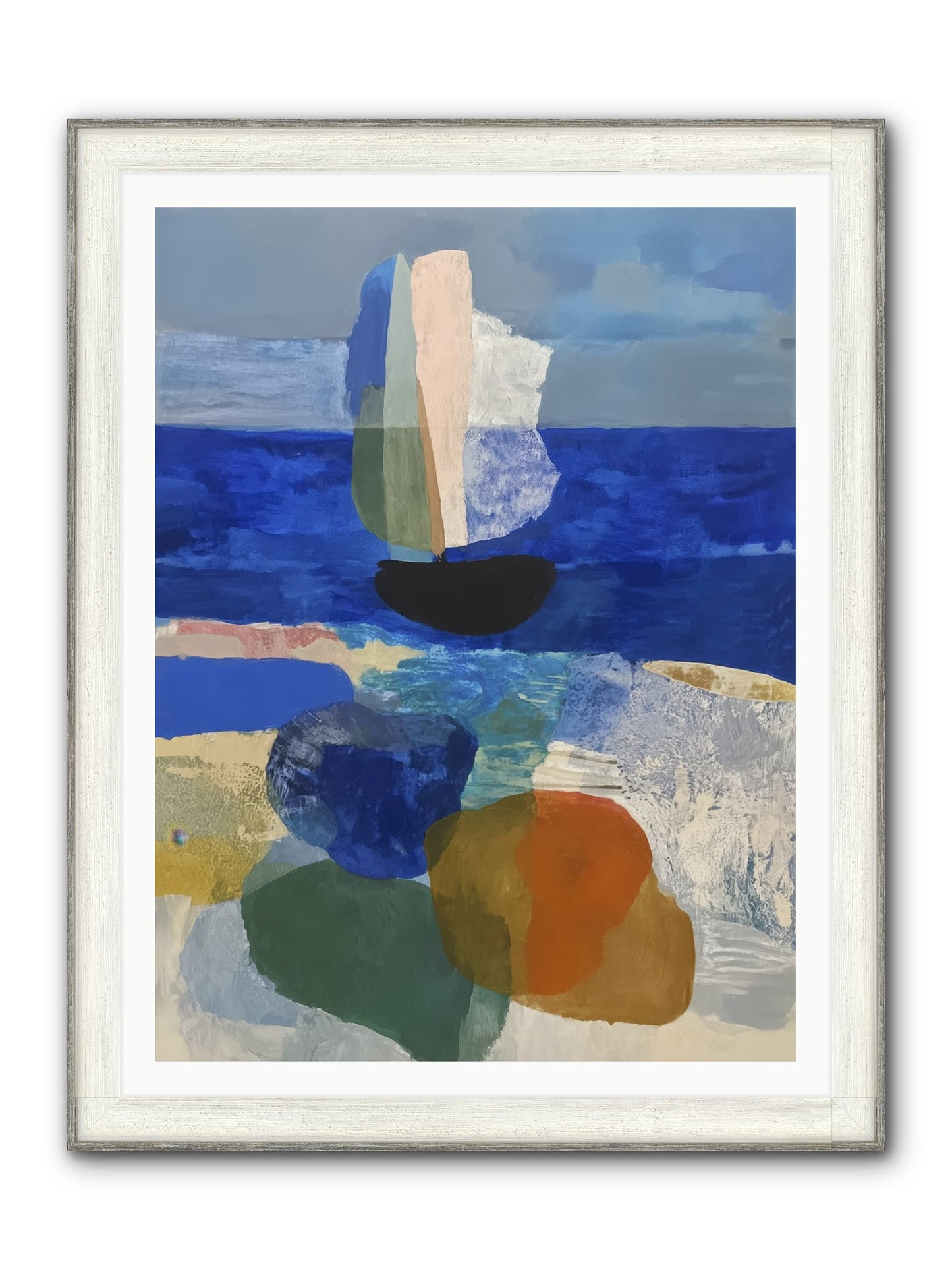 Glissent Framed Print - Driftwood White 36x48