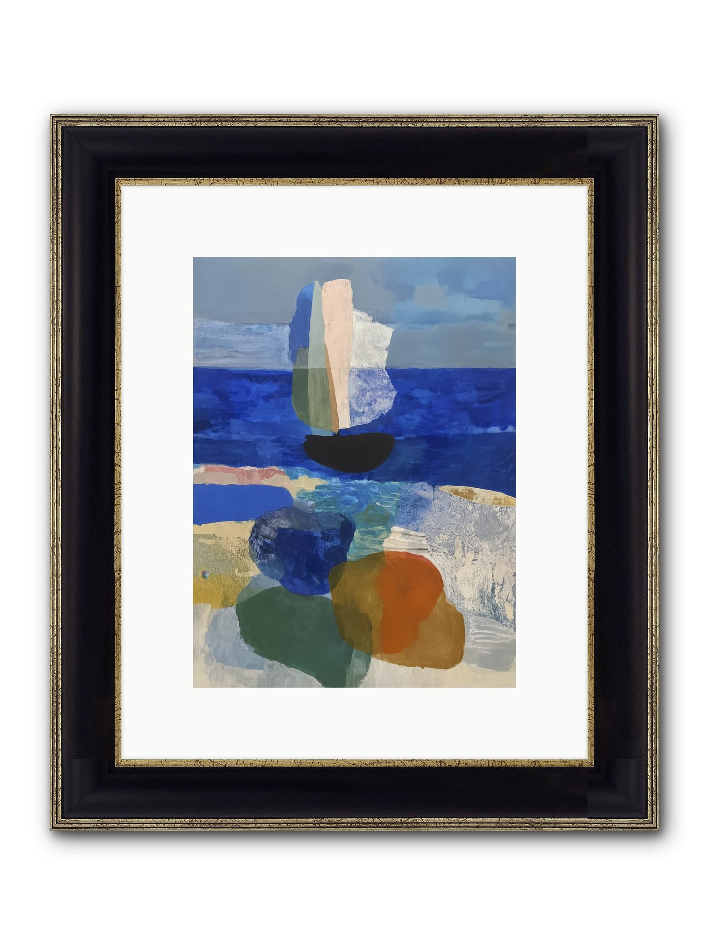 Glissent Framed Print - Black & Gold 9x12
