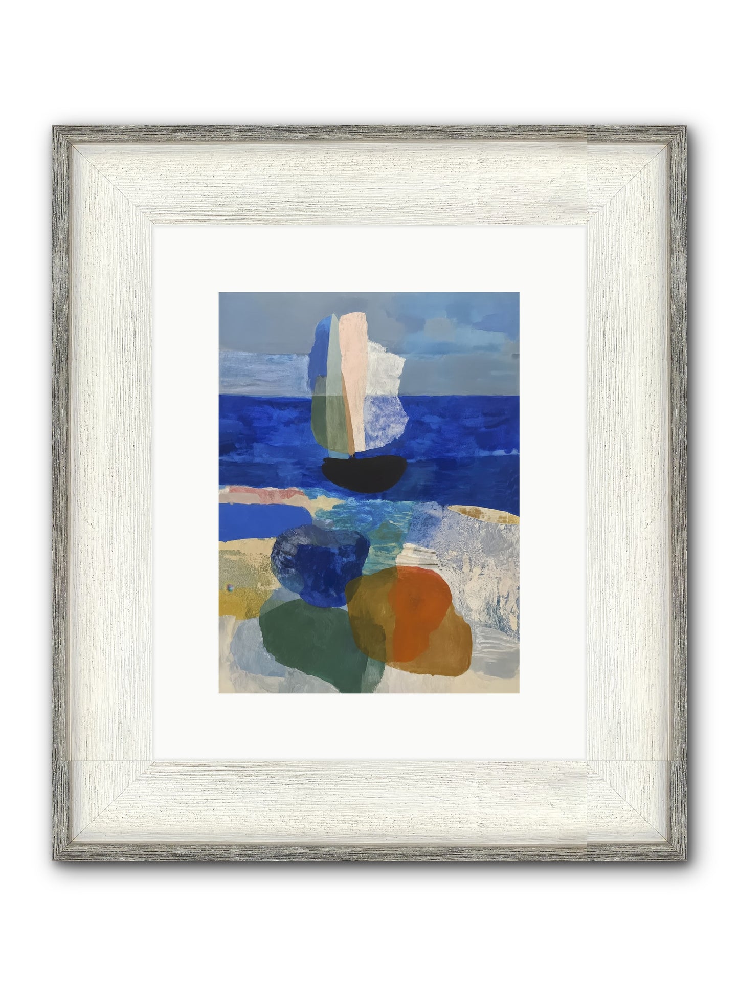 Glissent Framed Print - Driftwood White 9x12