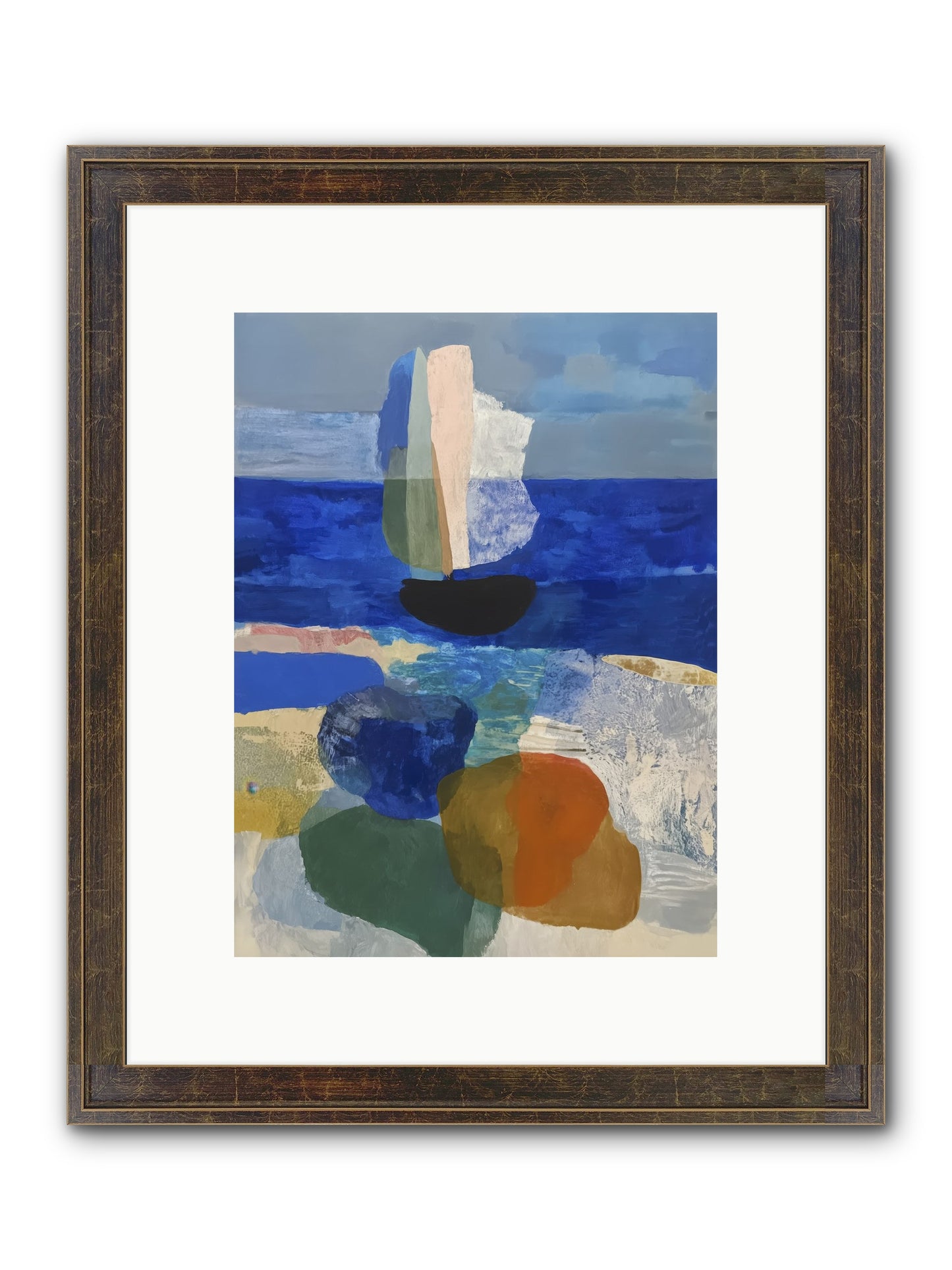 Glissent Framed Print - Slimwoods Black/Gold 9x12