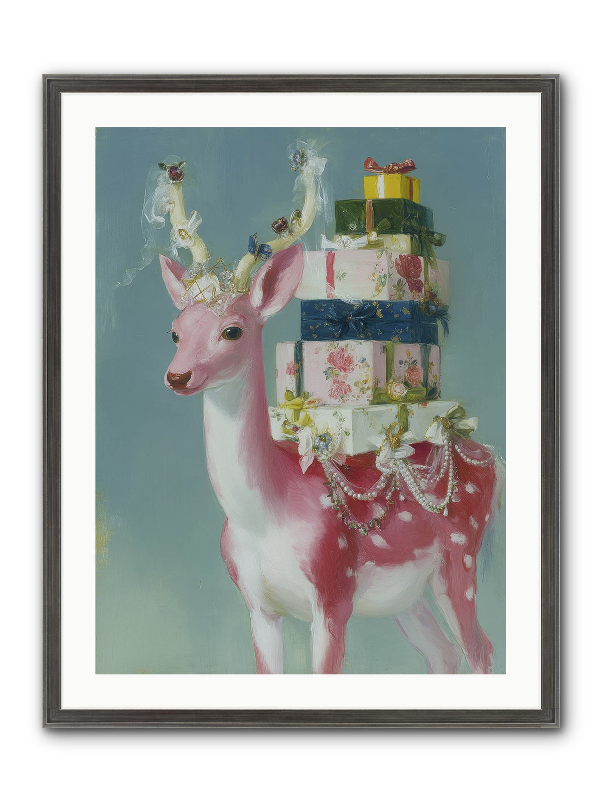 Glittering Wishes Framed Print - Slimwoods Black/Silver 24x32