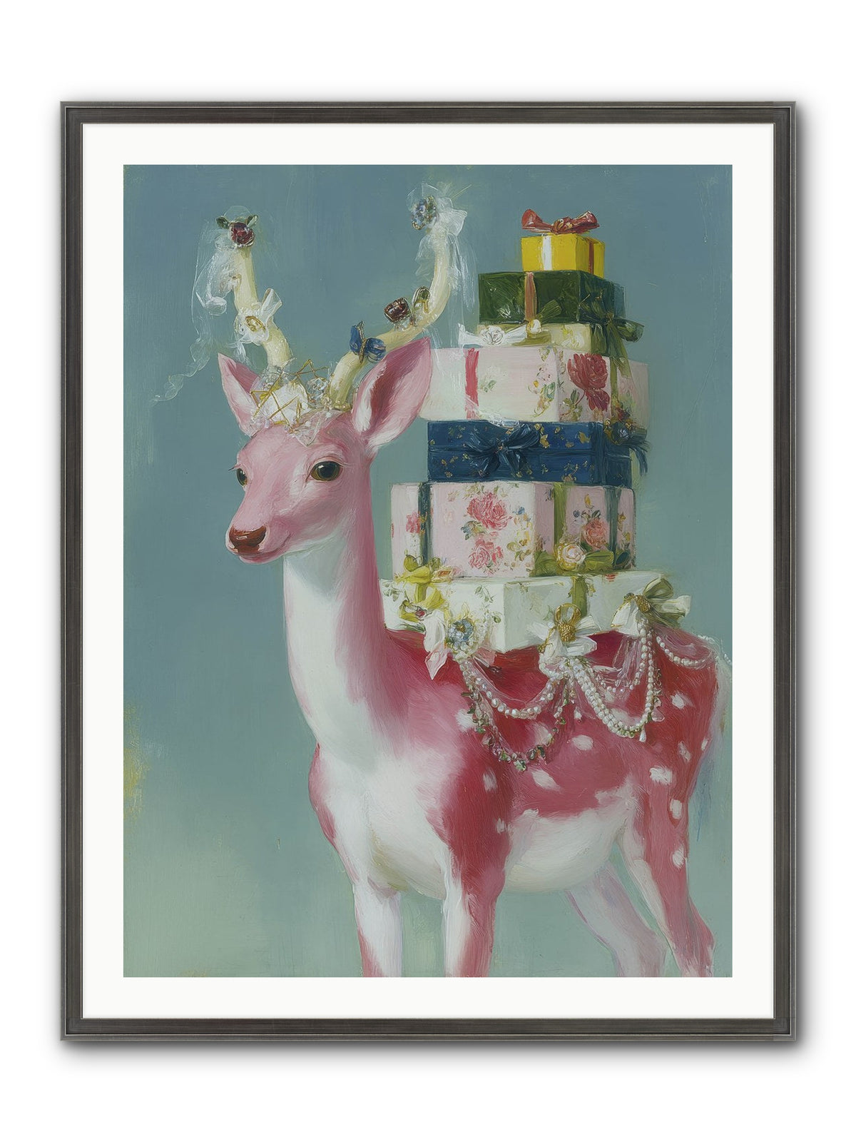Glittering Wishes Framed Print - Slimwoods Black/Silver 30x40