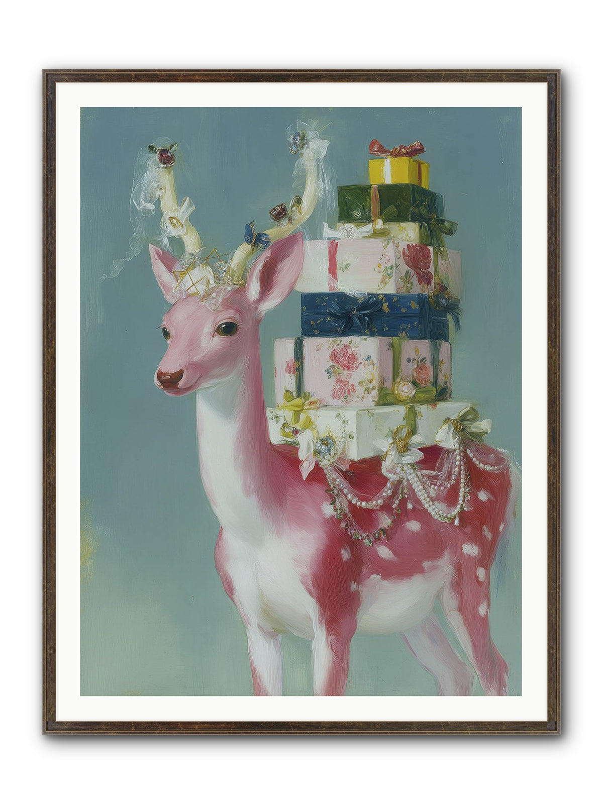 Glittering Wishes Framed Print - Slimwoods Black/Gold 36x48