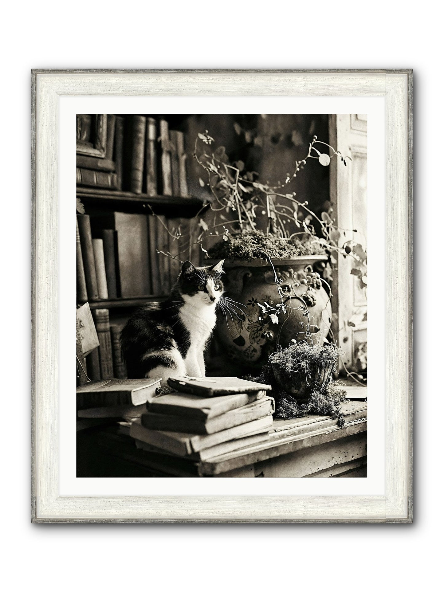 God Save The Queen Framed Print - Driftwood White 32x40