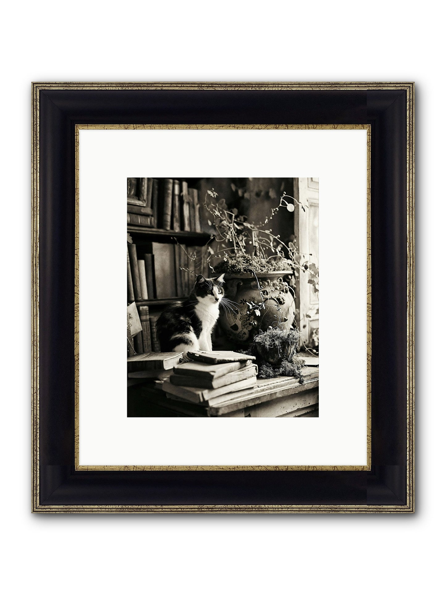 God Save The Queen Framed Print - Black & Gold 8x10