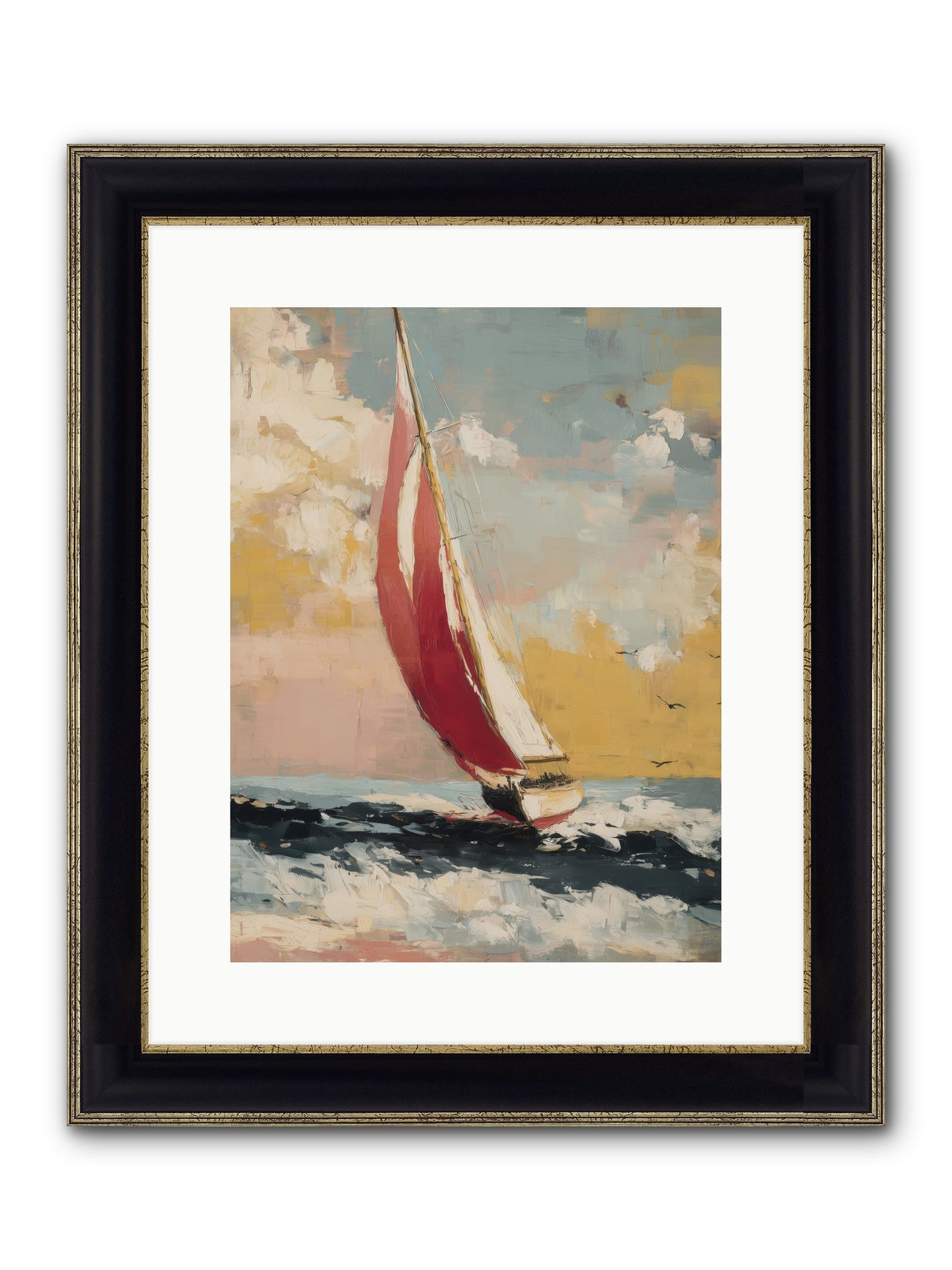 Golden Abundance Framed Print - Black & Gold 12x16