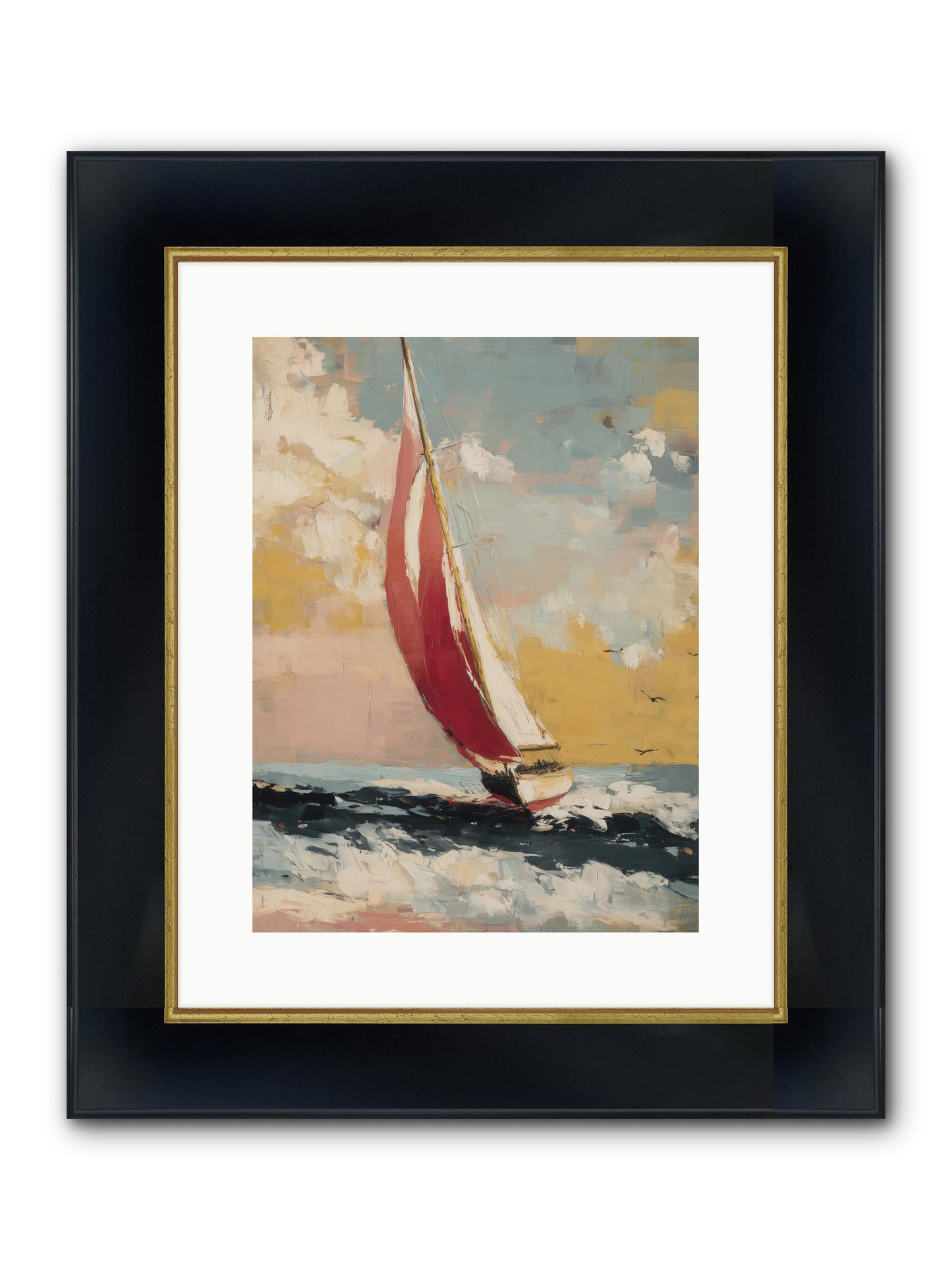 Golden Abundance Framed Print - Wide Black w/Gold 12x16