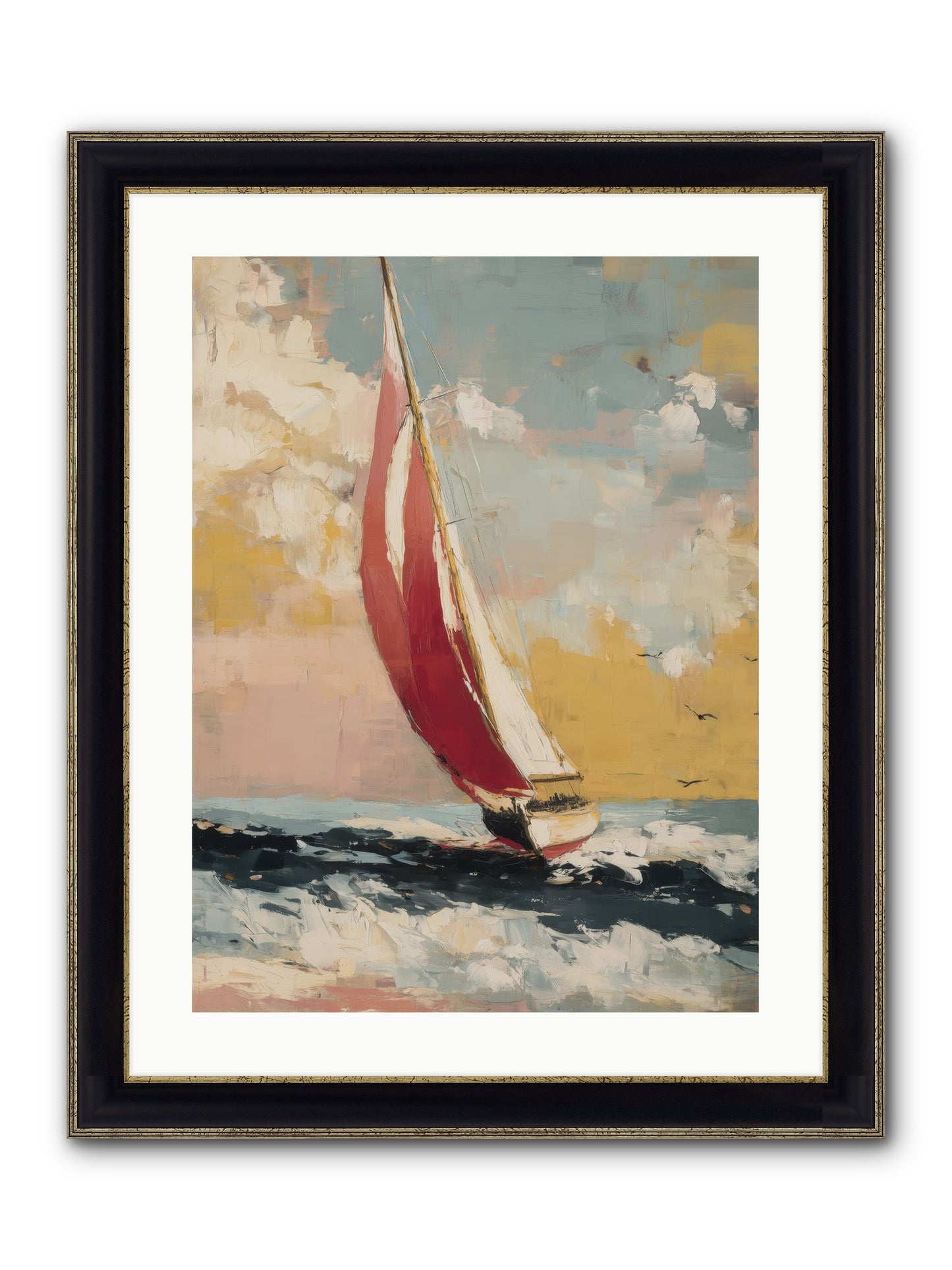 Golden Abundance Framed Print - Black & Gold 18x24