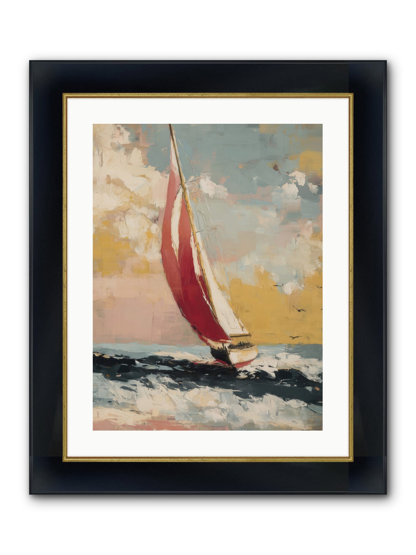 Golden Abundance Framed Print - Wide Black w/Gold 18x24