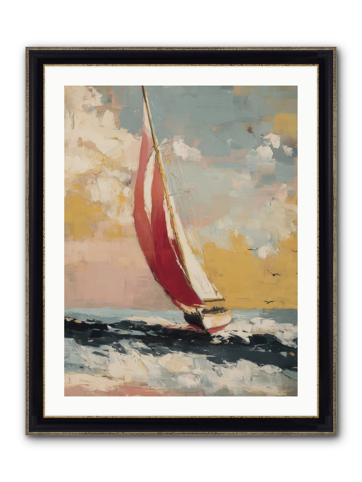 Golden Abundance Framed Print - Black & Gold 24x32