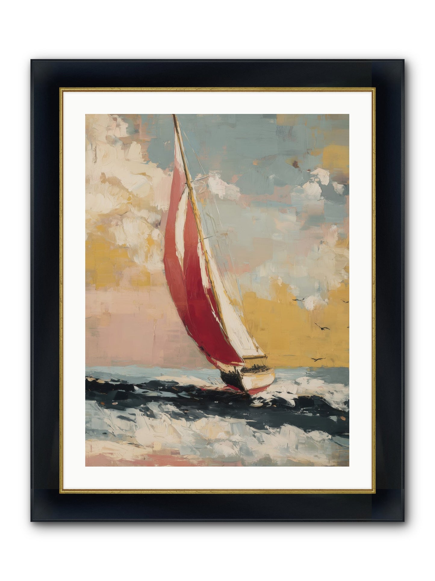 Golden Abundance Framed Print - Wide Black w/Gold 24x32