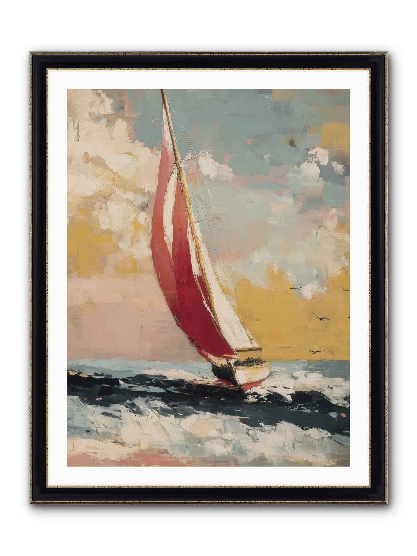 Golden Abundance Framed Print - Black & Gold 30x40