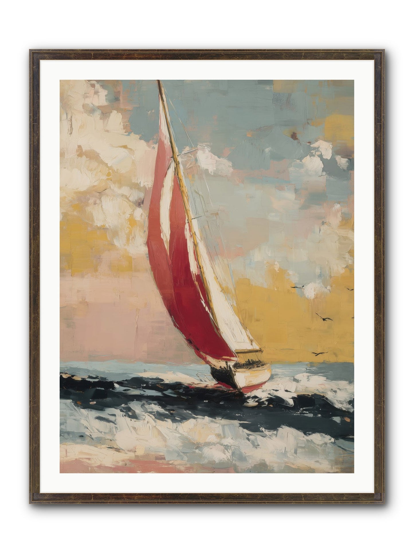Golden Abundance Framed Print - Slimwoods Black/Gold 30x40