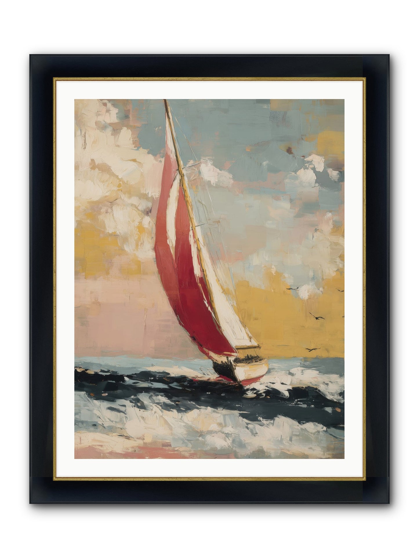 Golden Abundance Framed Print - Wide Black w/Gold 30x40