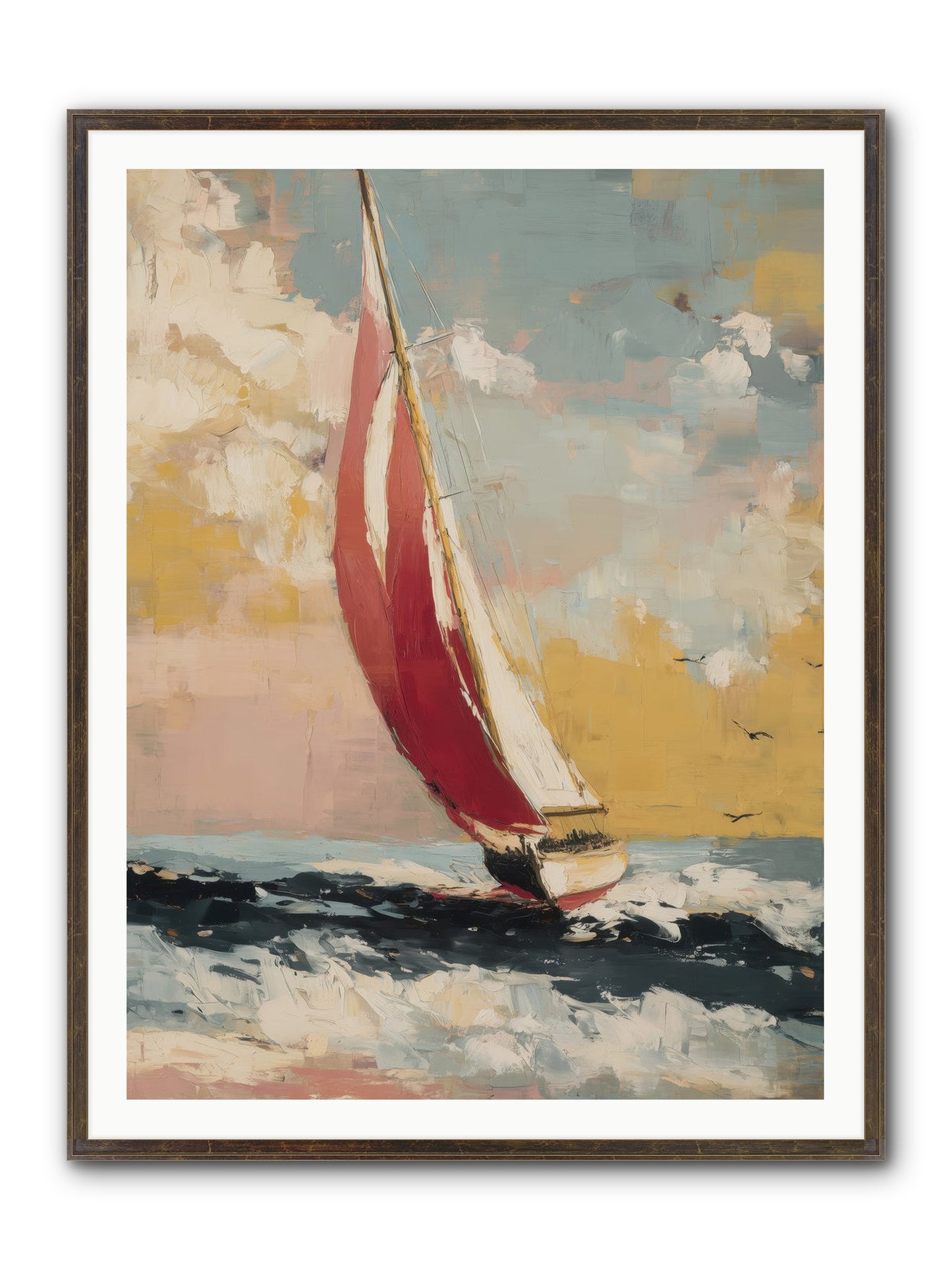 Golden Abundance Framed Print - Slimwoods Black/Gold 36x48