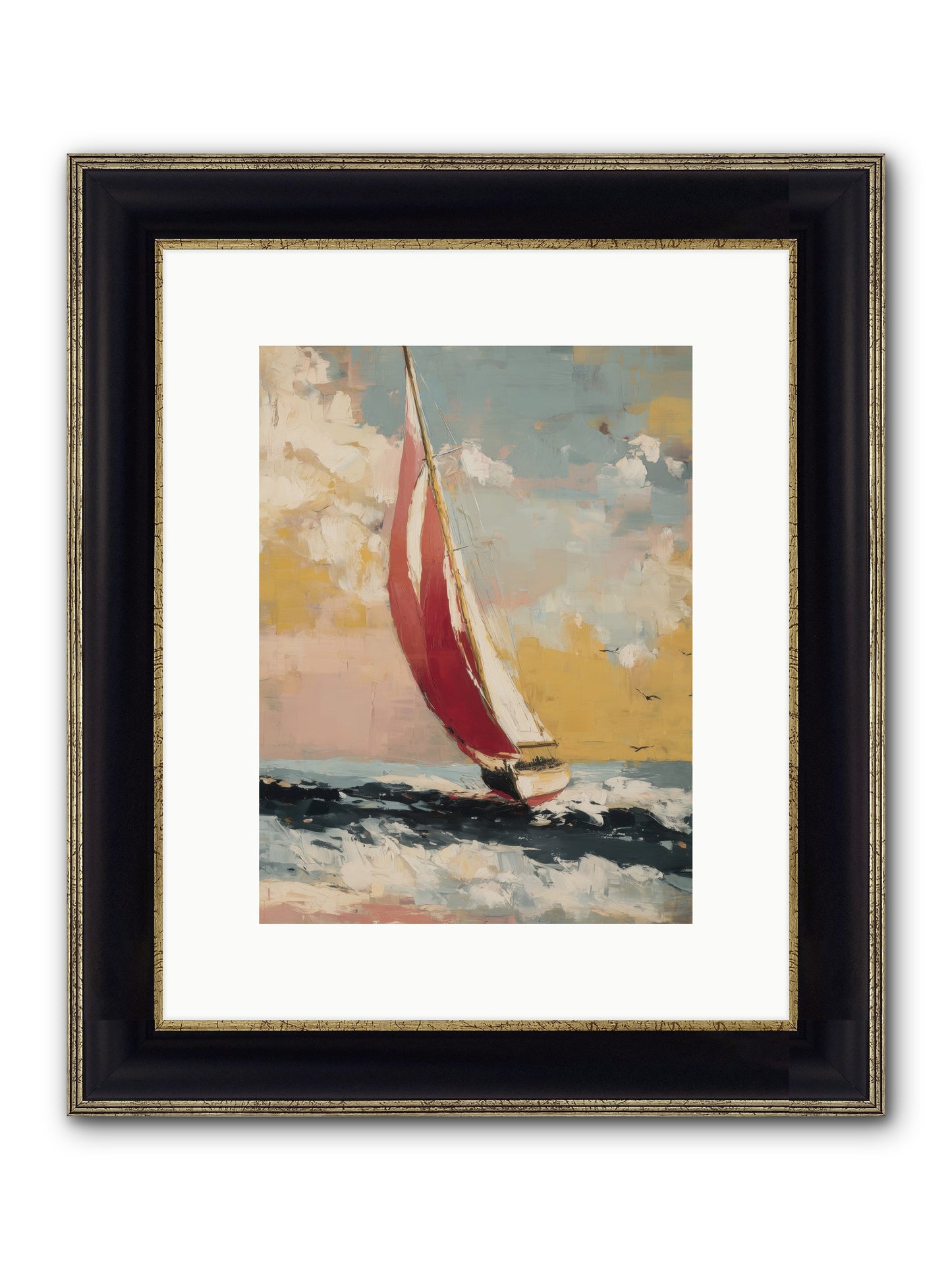 Golden Abundance Framed Print - Black & Gold 9x12