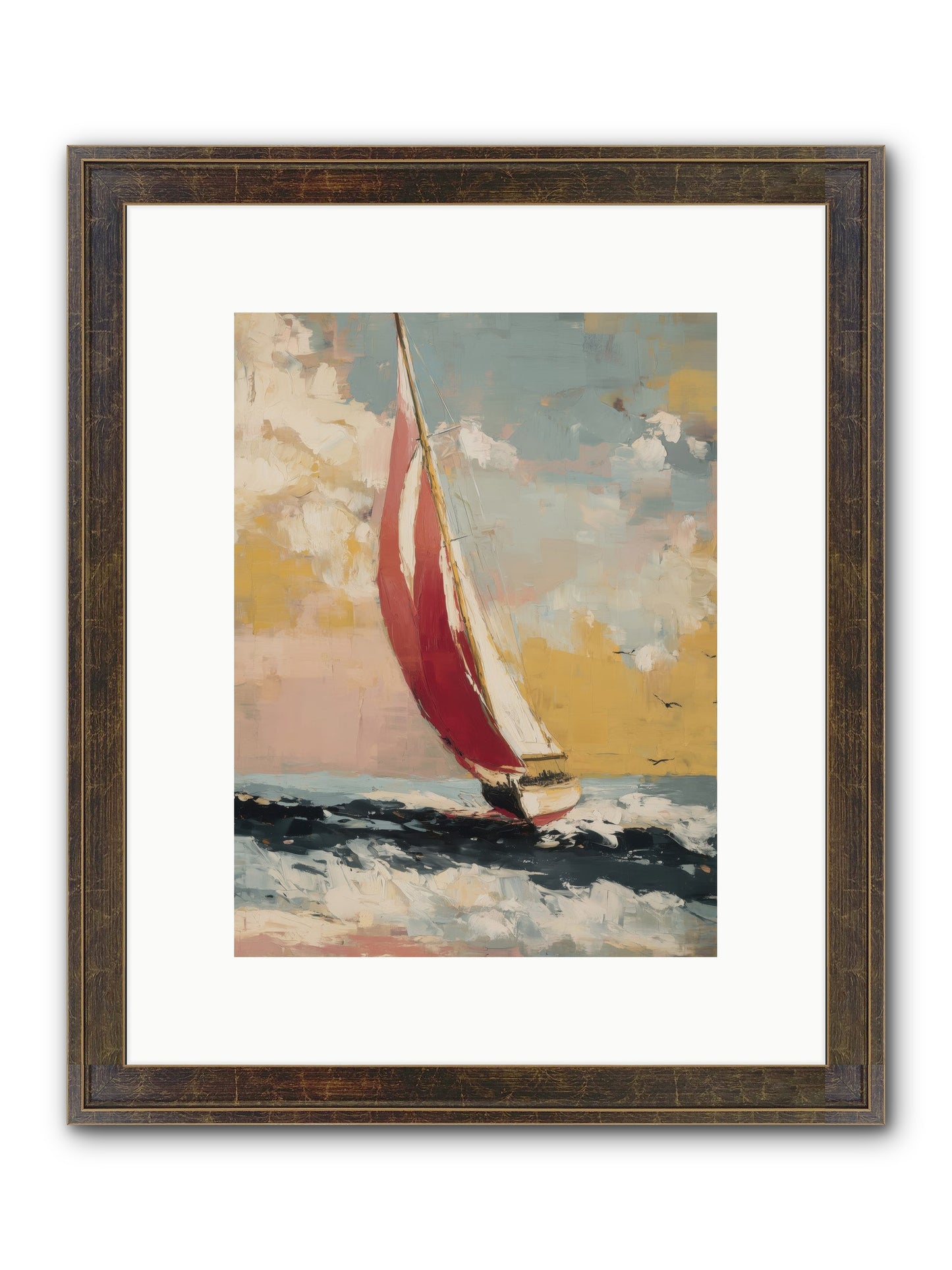 Golden Abundance Framed Print - Slimwoods Black/Gold 9x12