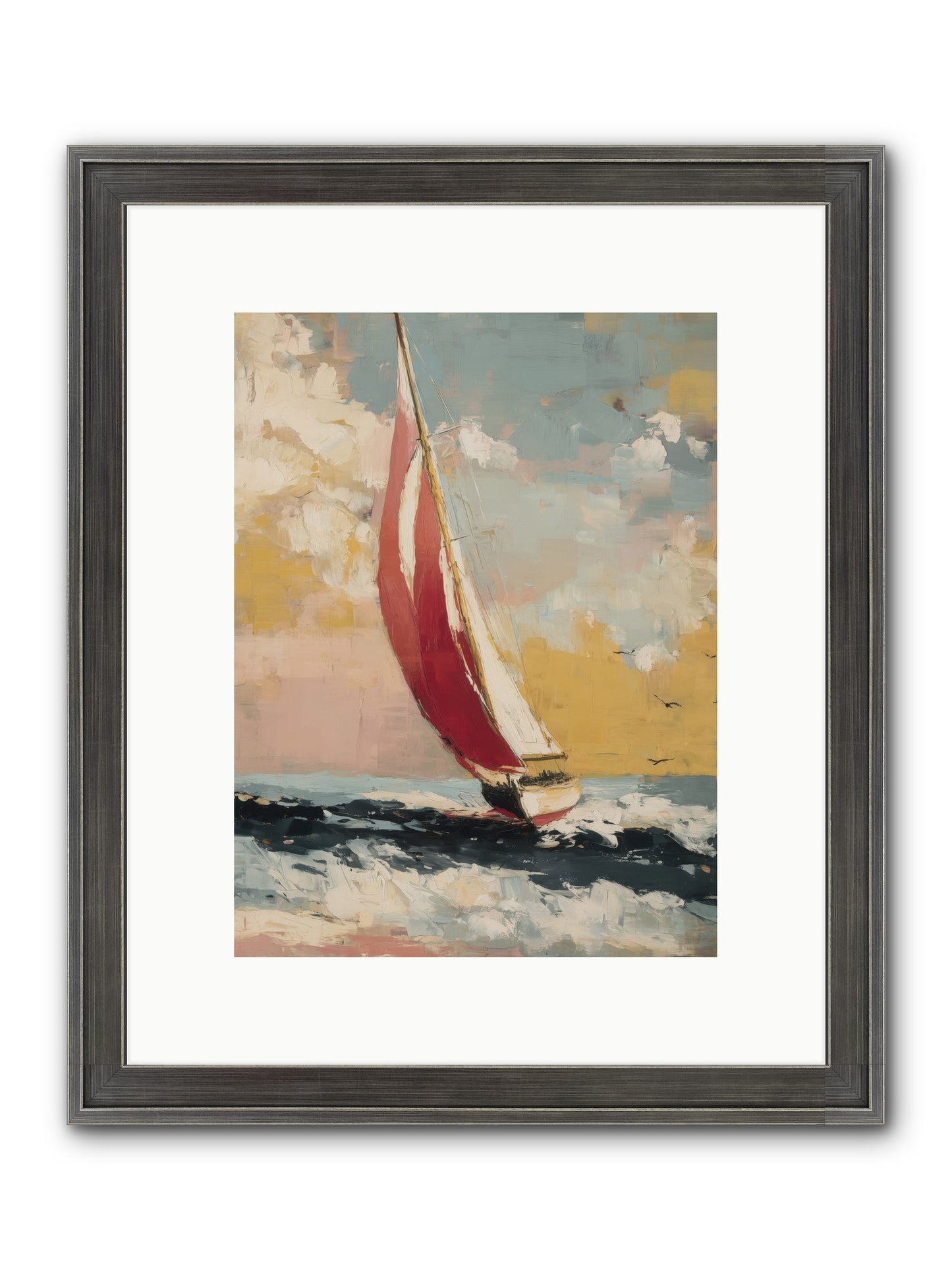 Golden Abundance Framed Print - Slimwoods Black/Silver 9x12