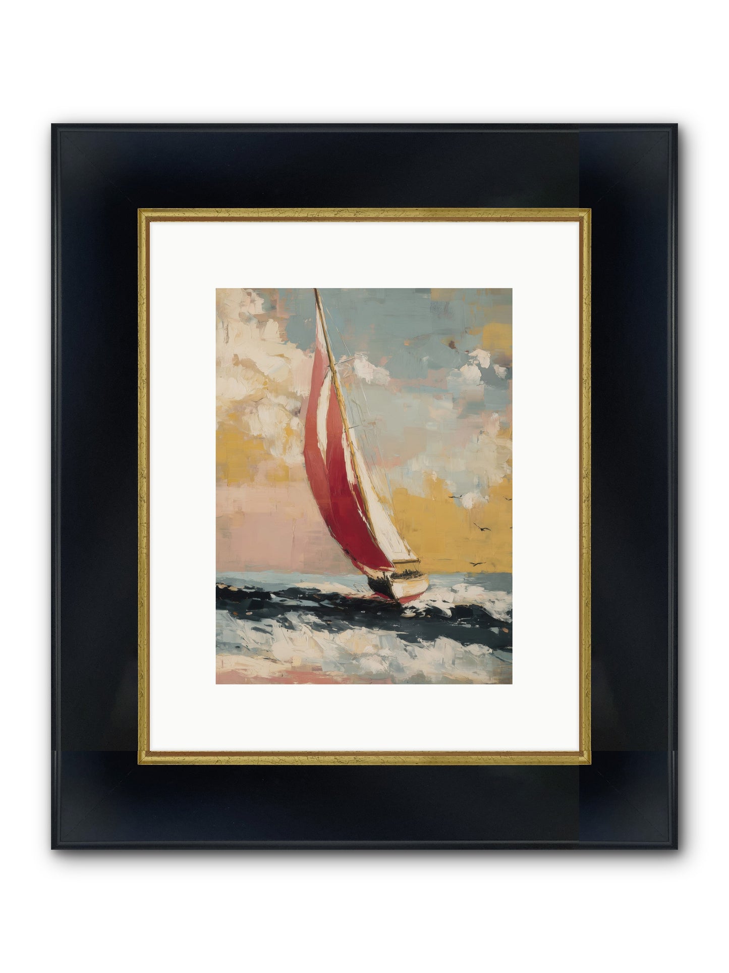 Golden Abundance Framed Print - Wide Black w/Gold 9x12