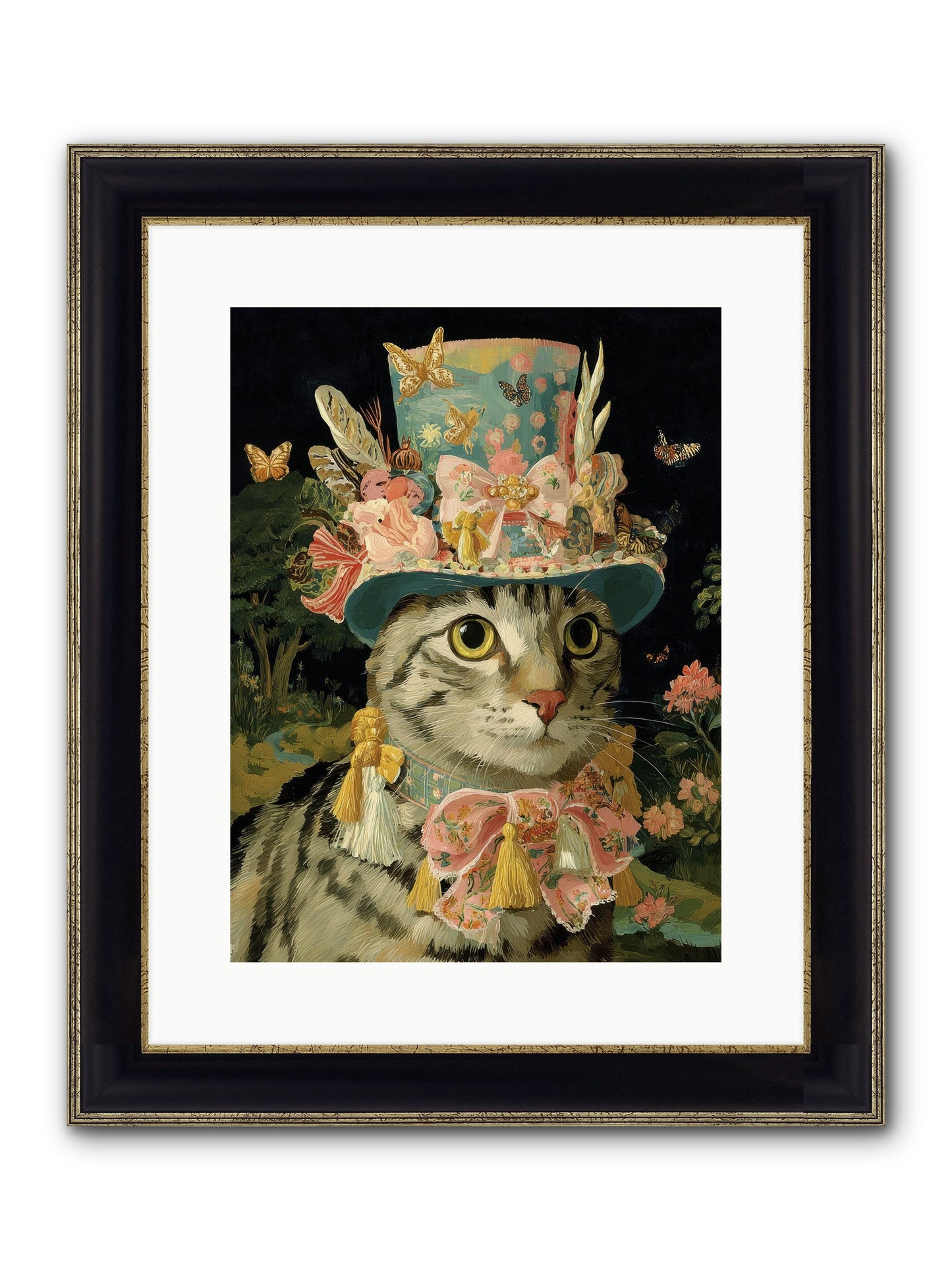 Golden Chapter No.1 Framed Print - Black & Gold 12x16