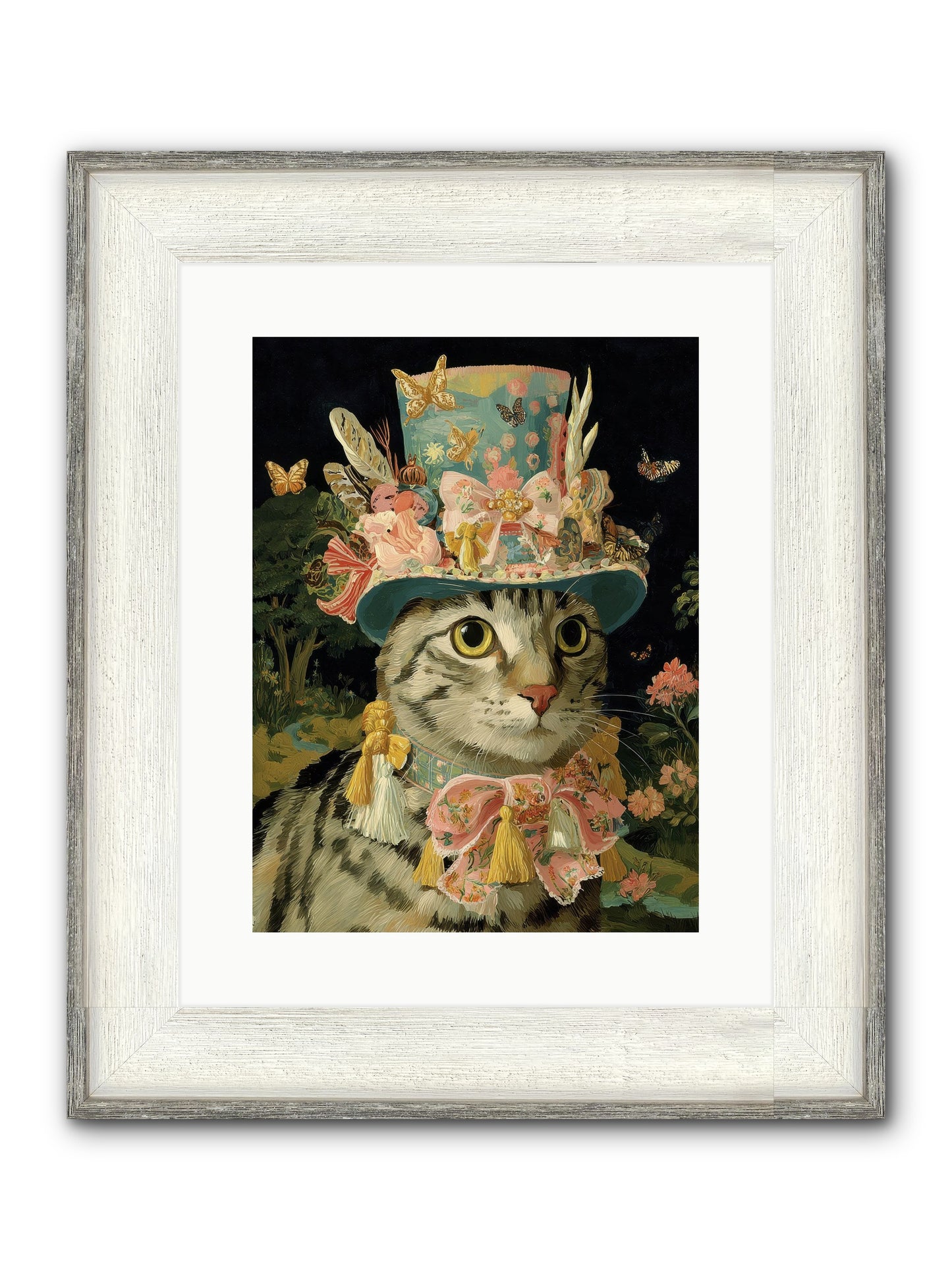 Golden Chapter No.1 Framed Print - Driftwood White 12x16
