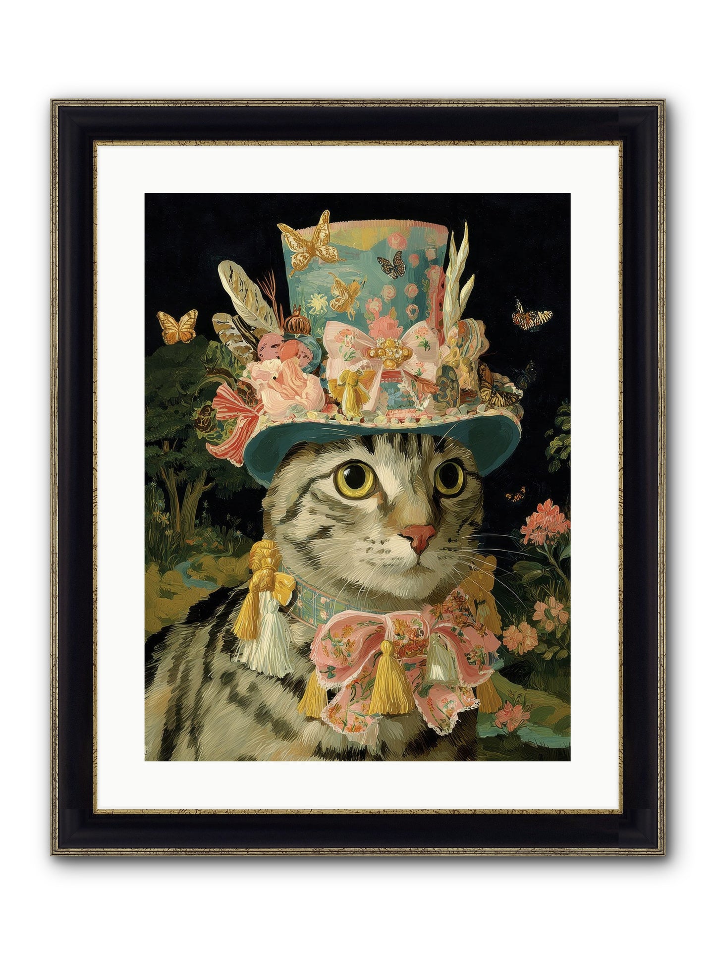 Golden Chapter No.1 Framed Print - Black & Gold 18x24