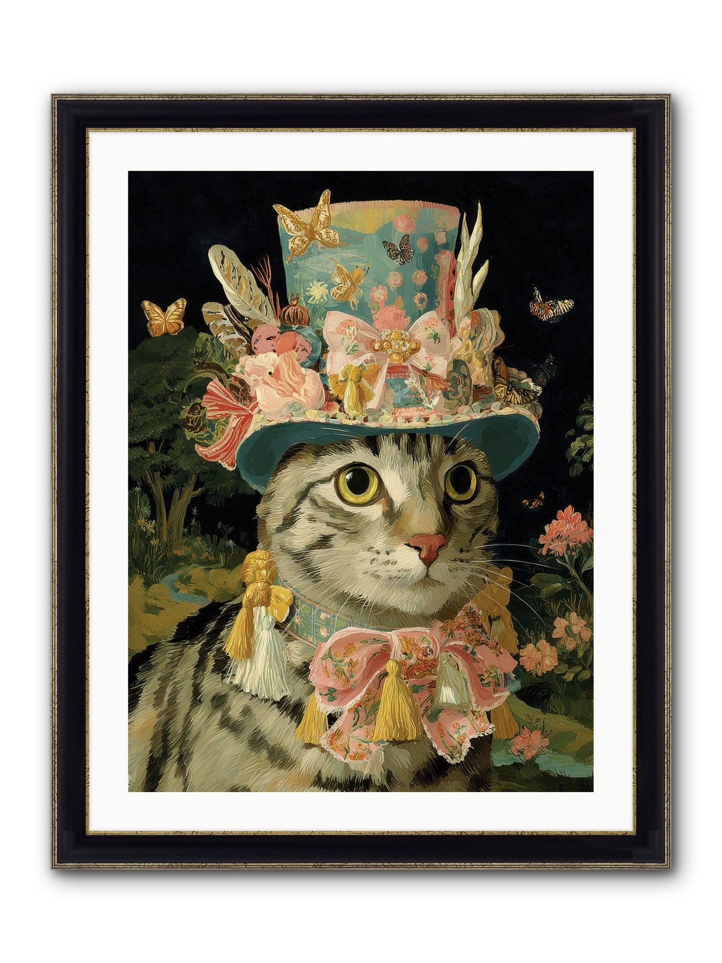 Golden Chapter No.1 Framed Print - Black & Gold 24x32
