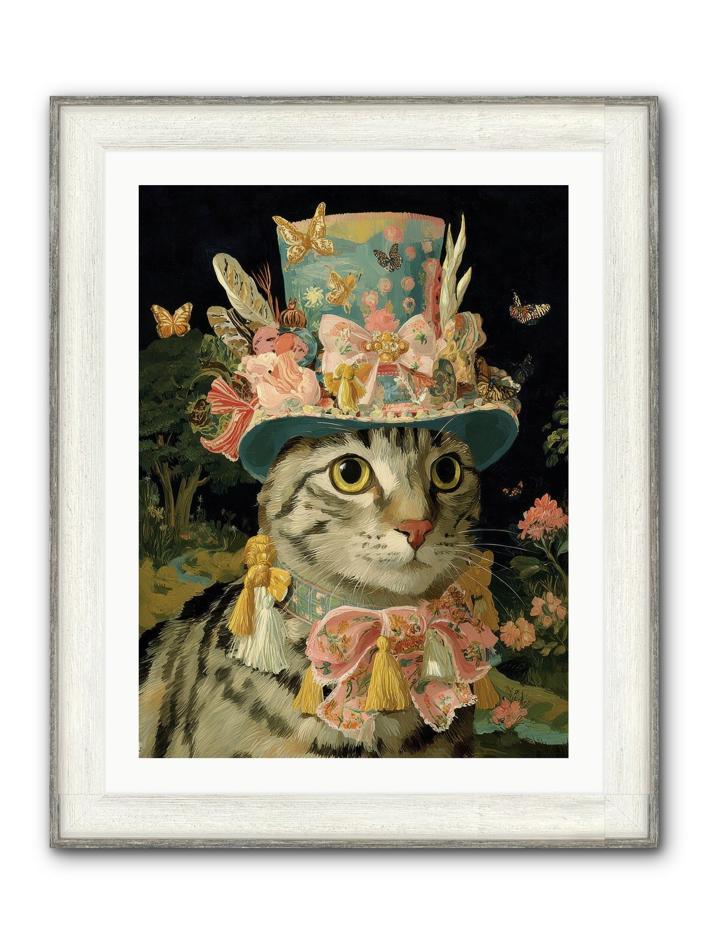 Golden Chapter No.1 Framed Print - Driftwood White 24x32