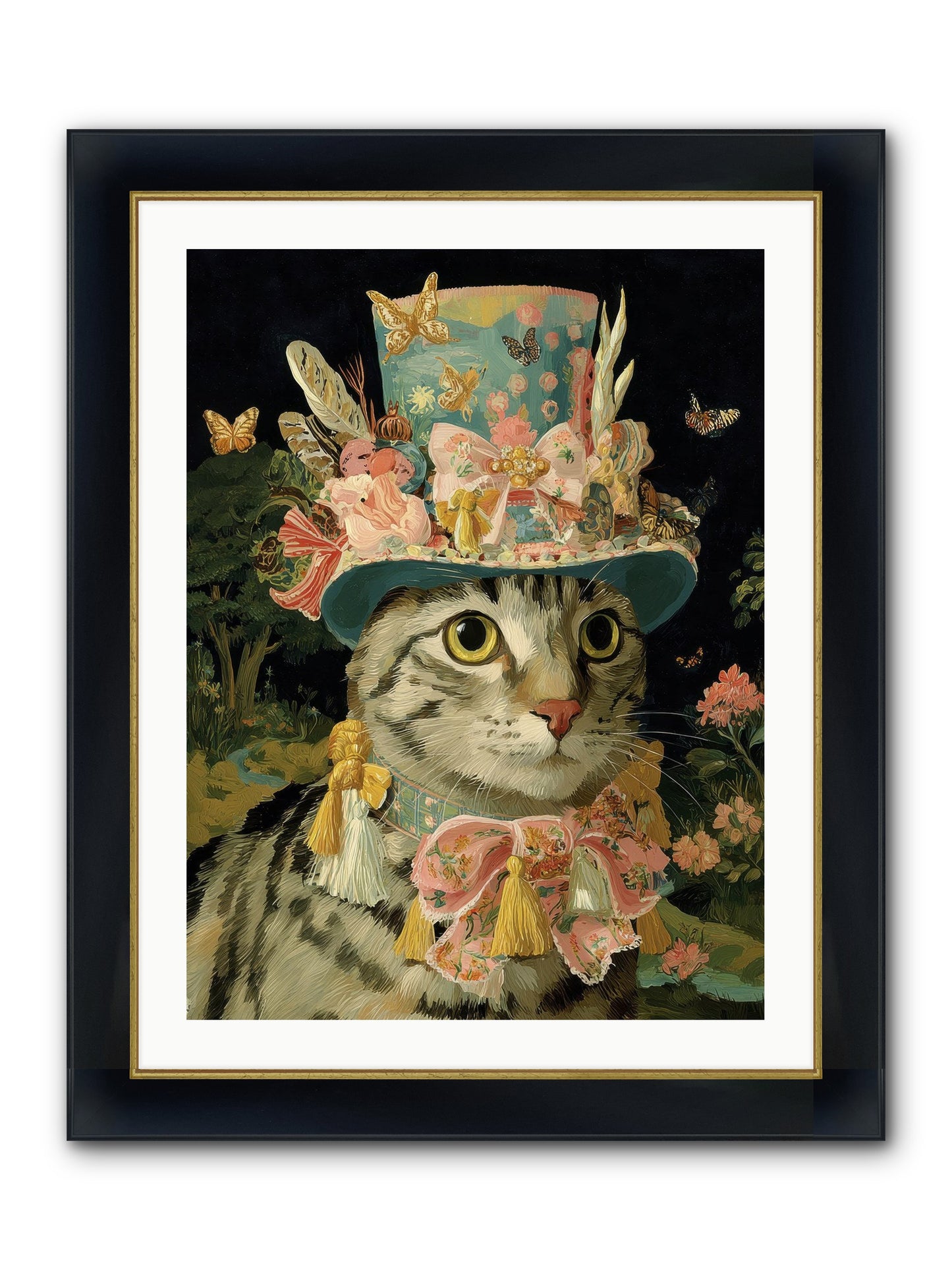 Golden Chapter No.1 Framed Print - Wide Black w/Gold 24x32