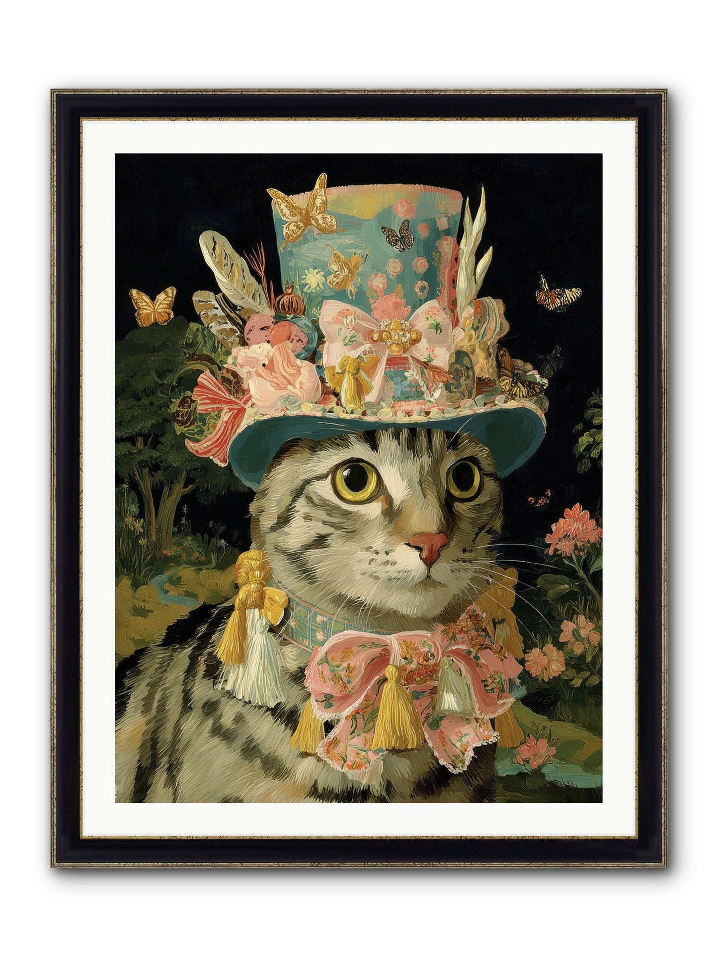 Golden Chapter No.1 Framed Print - Black & Gold 30x40