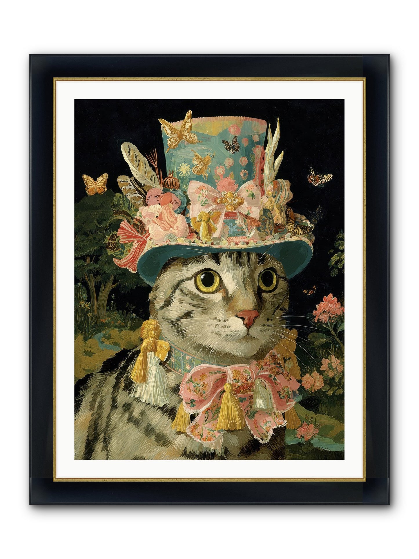 Golden Chapter No.1 Framed Print - Wide Black w/Gold 30x40