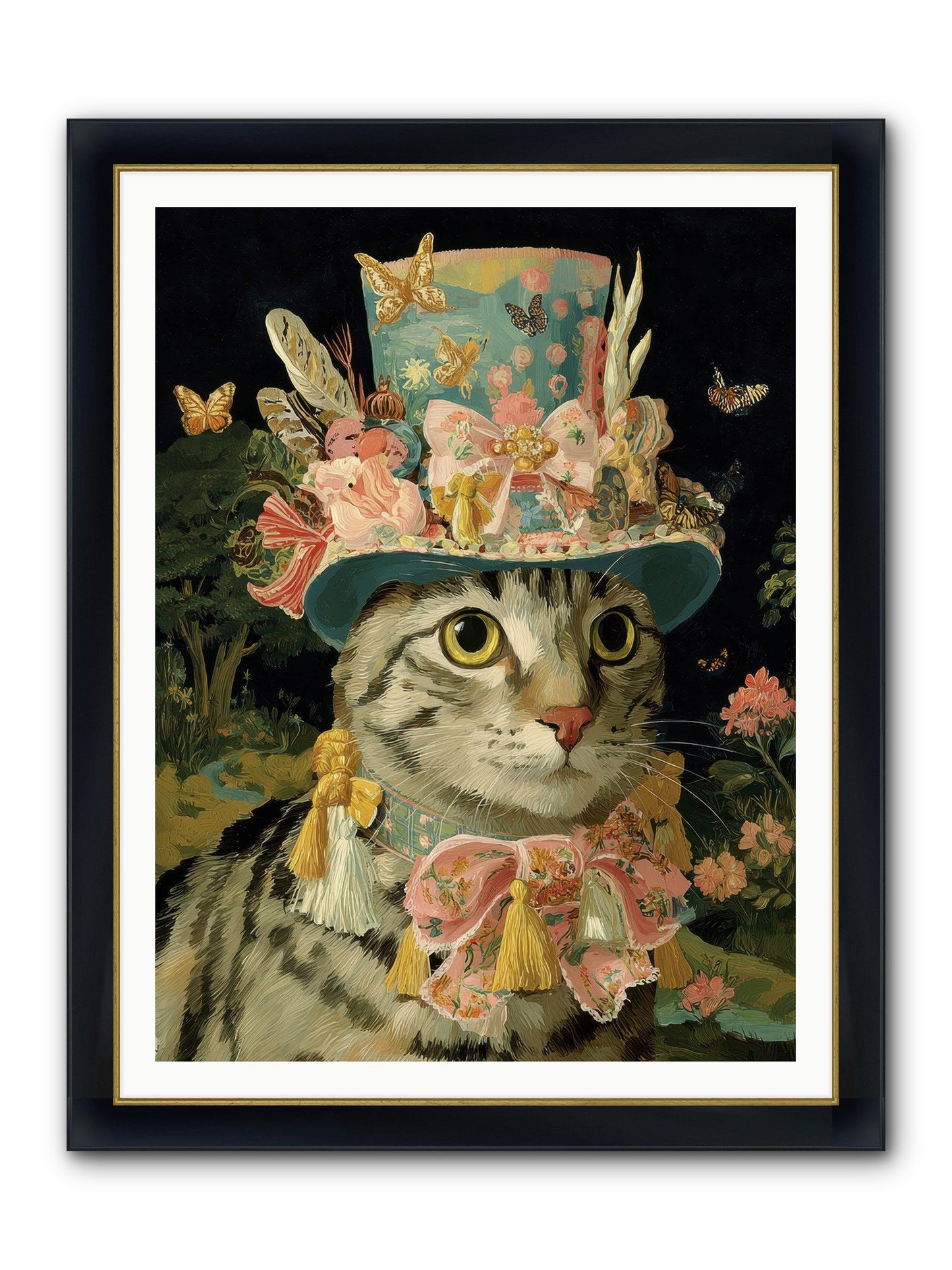 Golden Chapter No.1 Framed Print - Wide Black w/Gold 36x48