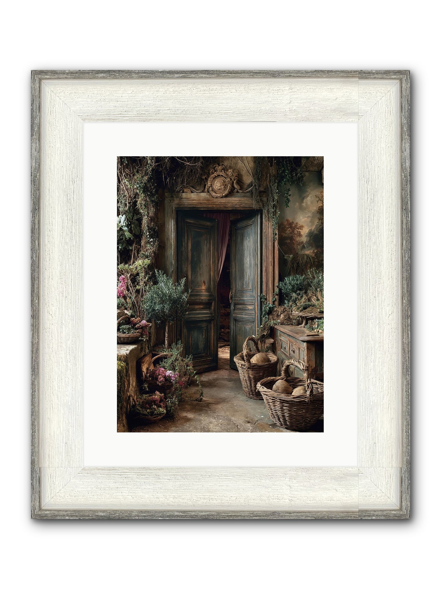 Golden Hour Abundance Framed Print - Driftwood White 12x16