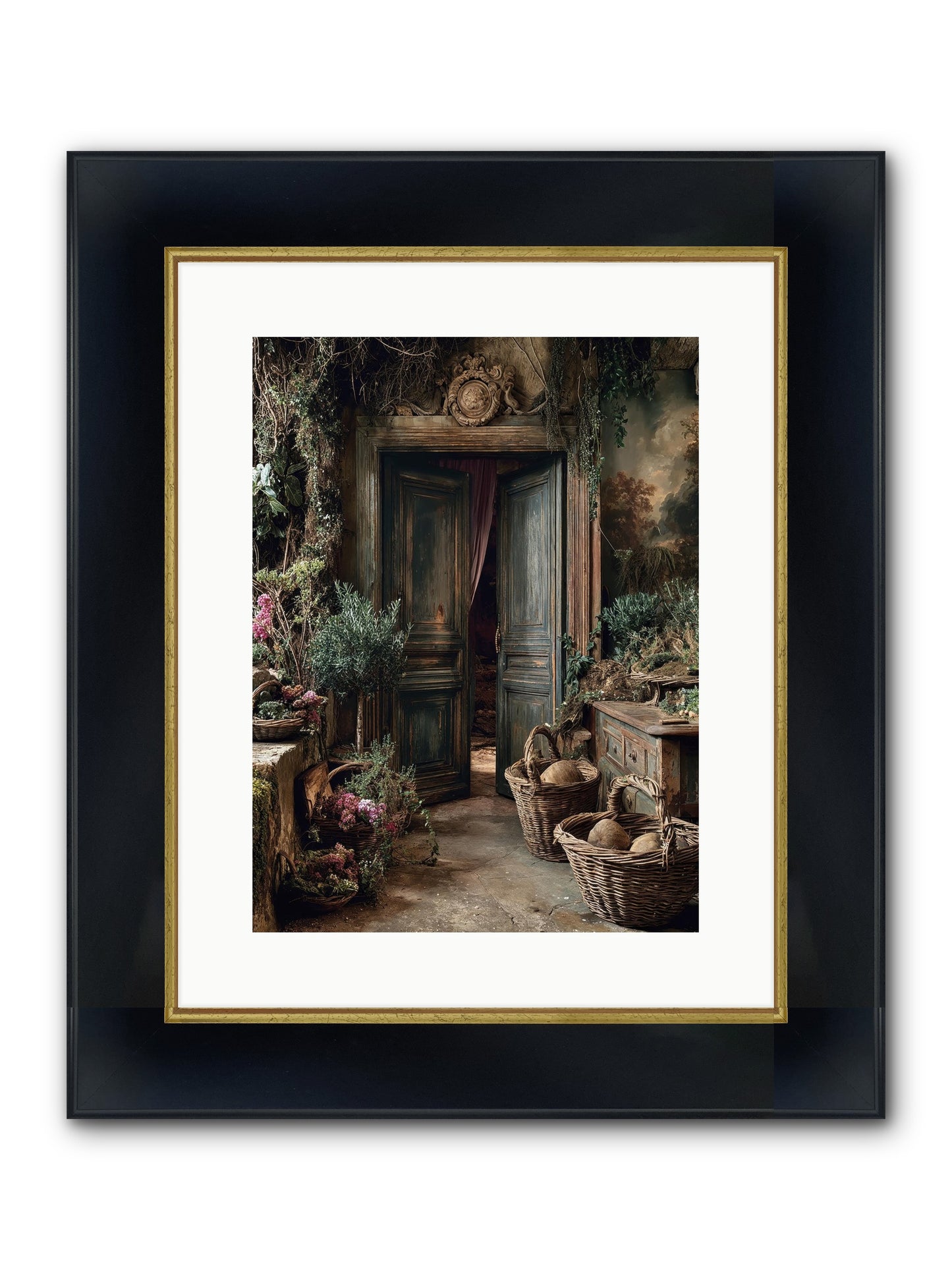 Golden Hour Abundance Framed Print - Wide Black w/Gold 12x16