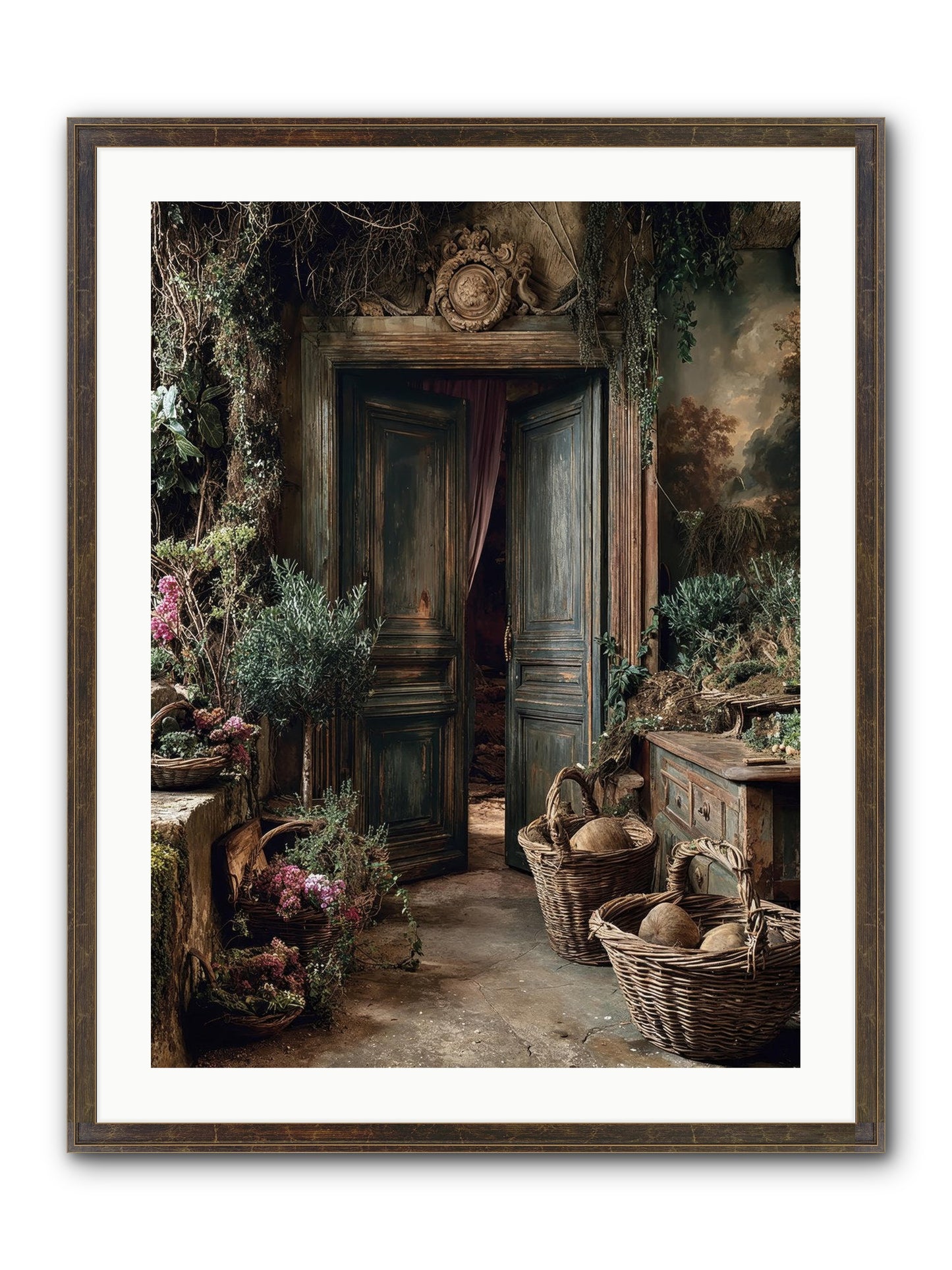 Golden Hour Abundance Framed Print - Slimwoods Black/Gold 24x32