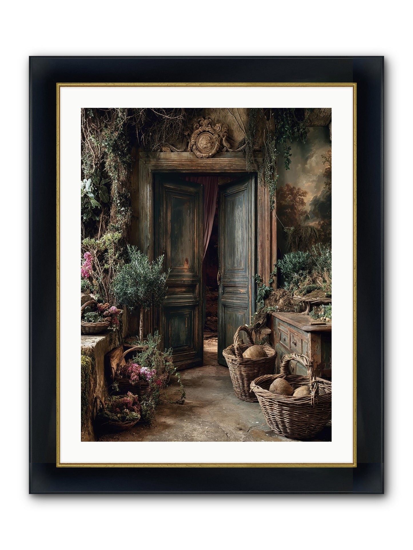 Golden Hour Abundance Framed Print - Wide Black w/Gold 24x32