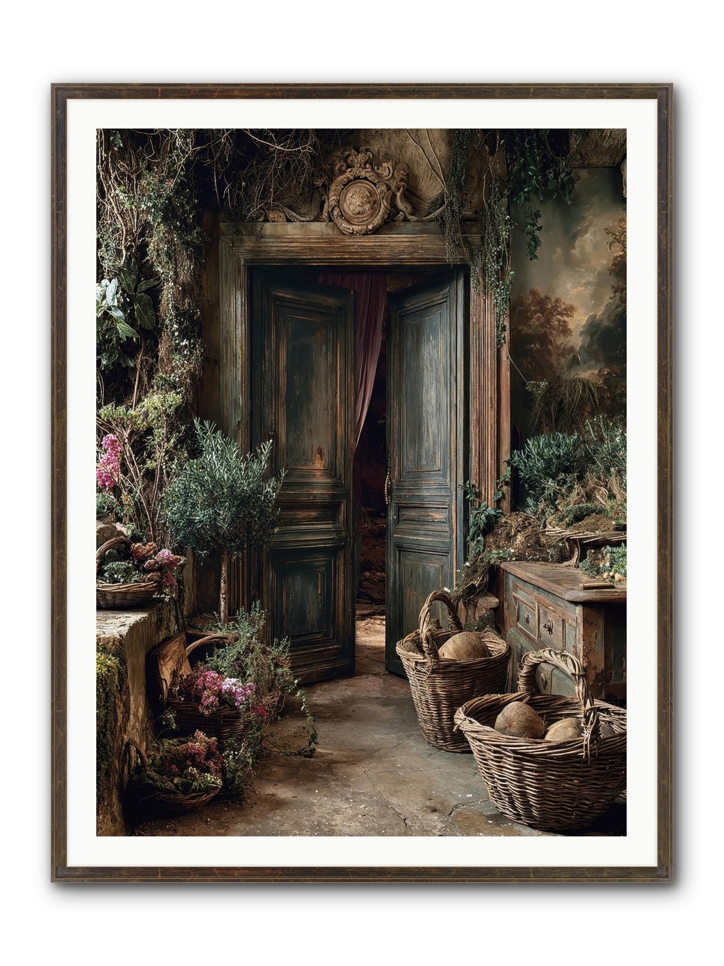 Golden Hour Abundance Framed Print - Slimwoods Black/Gold 36x48