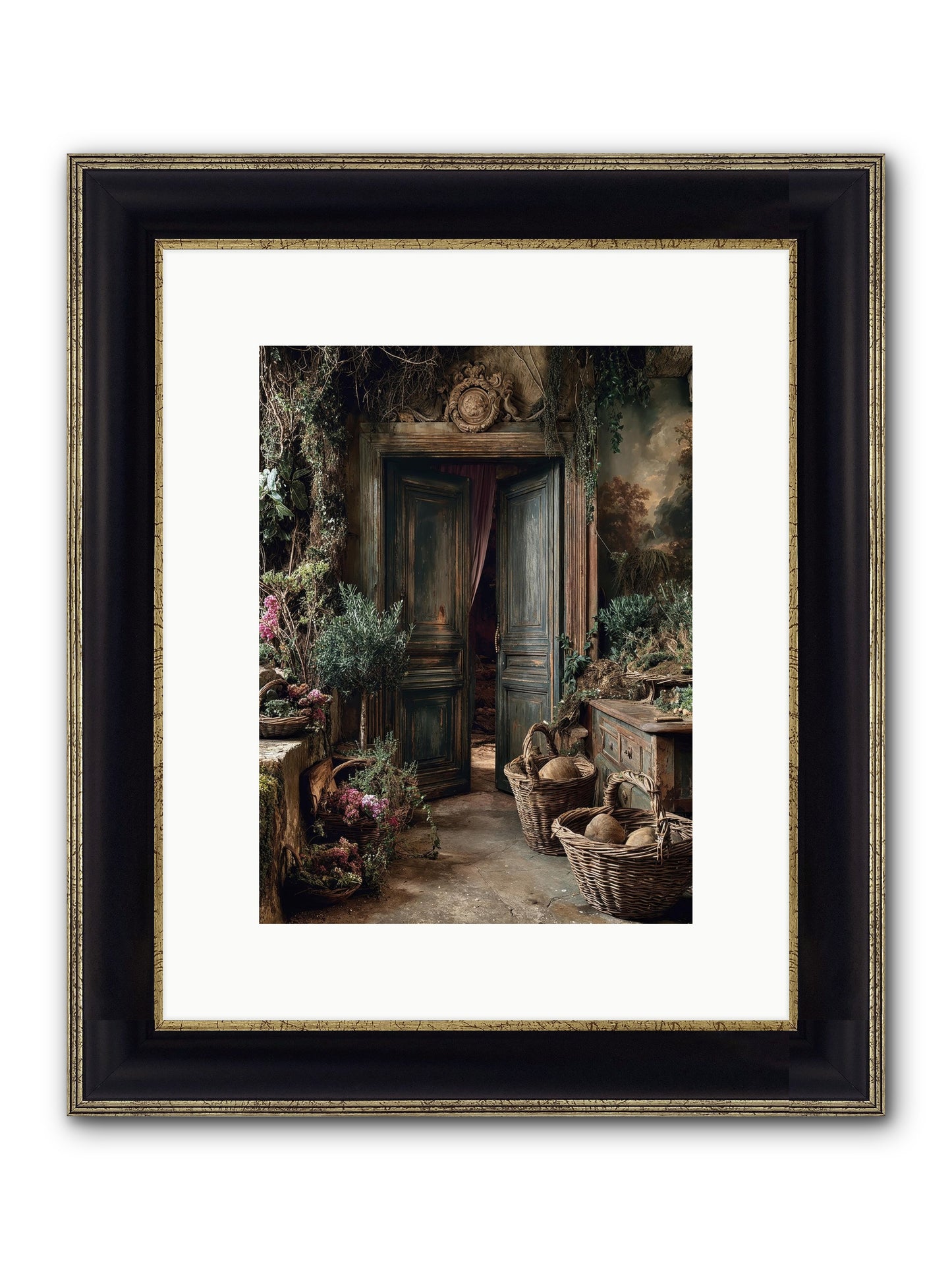 Golden Hour Abundance Framed Print - Black & Gold 9x12