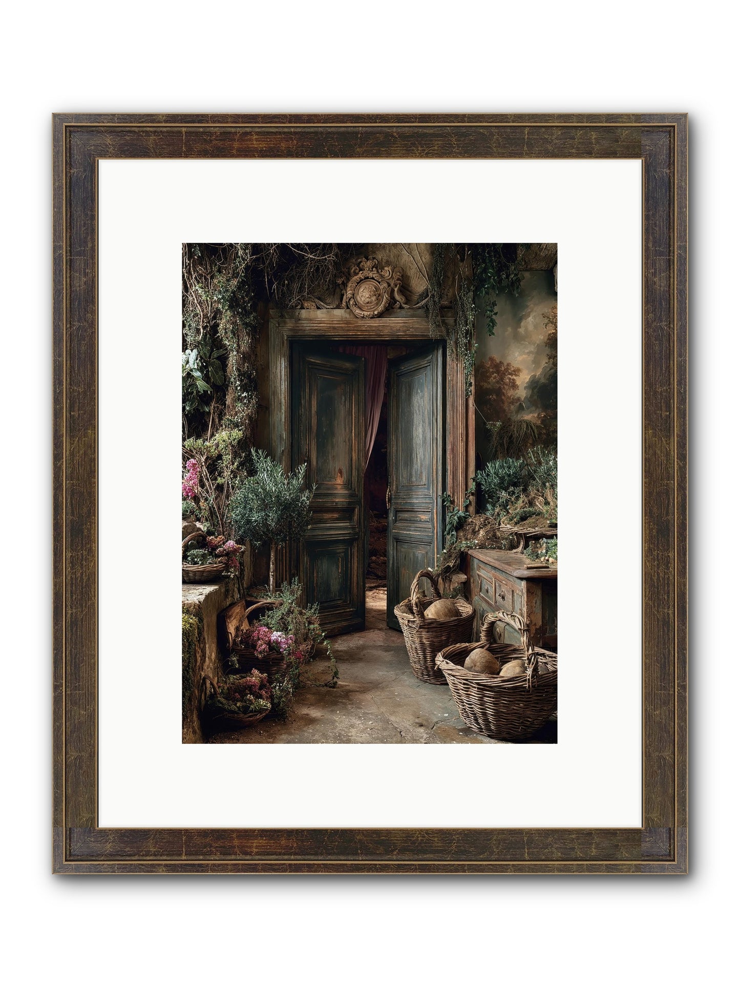 Golden Hour Abundance Framed Print - Slimwoods Black/Gold 9x12
