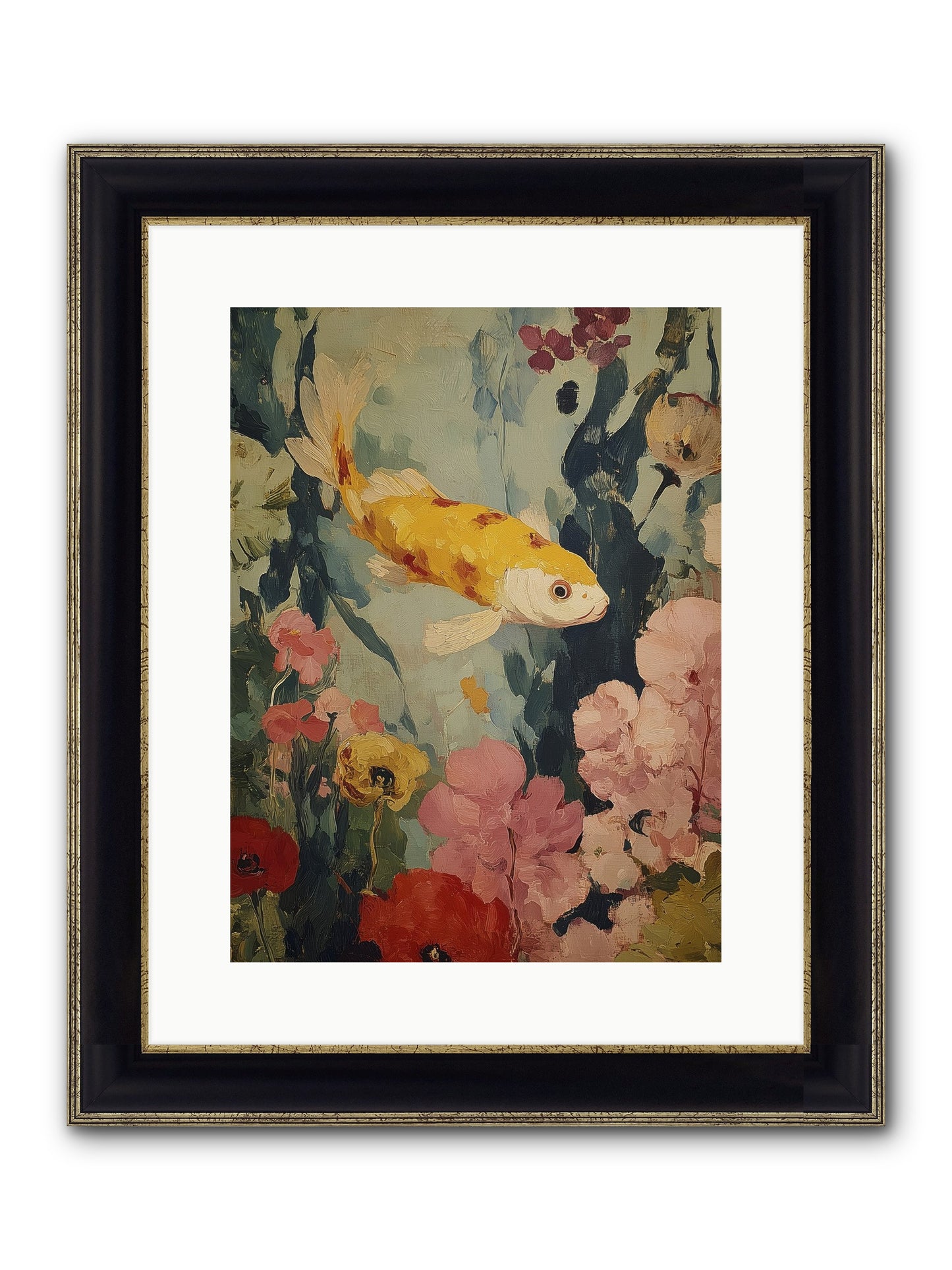 Golden Hour Light Framed Print - Black & Gold 12x16