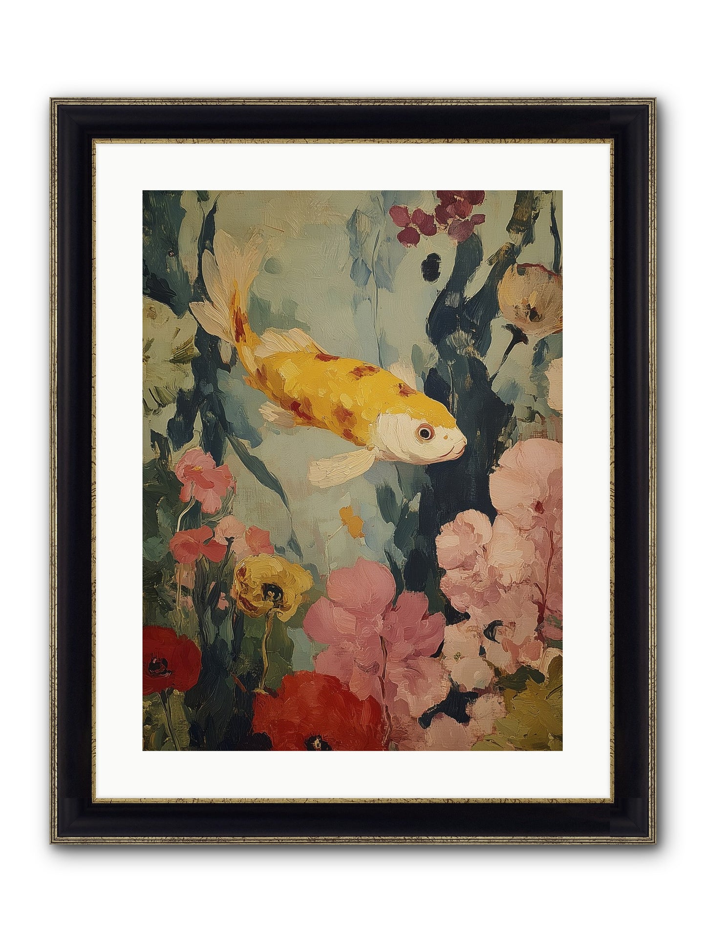 Golden Hour Light Framed Print - Black & Gold 18x24
