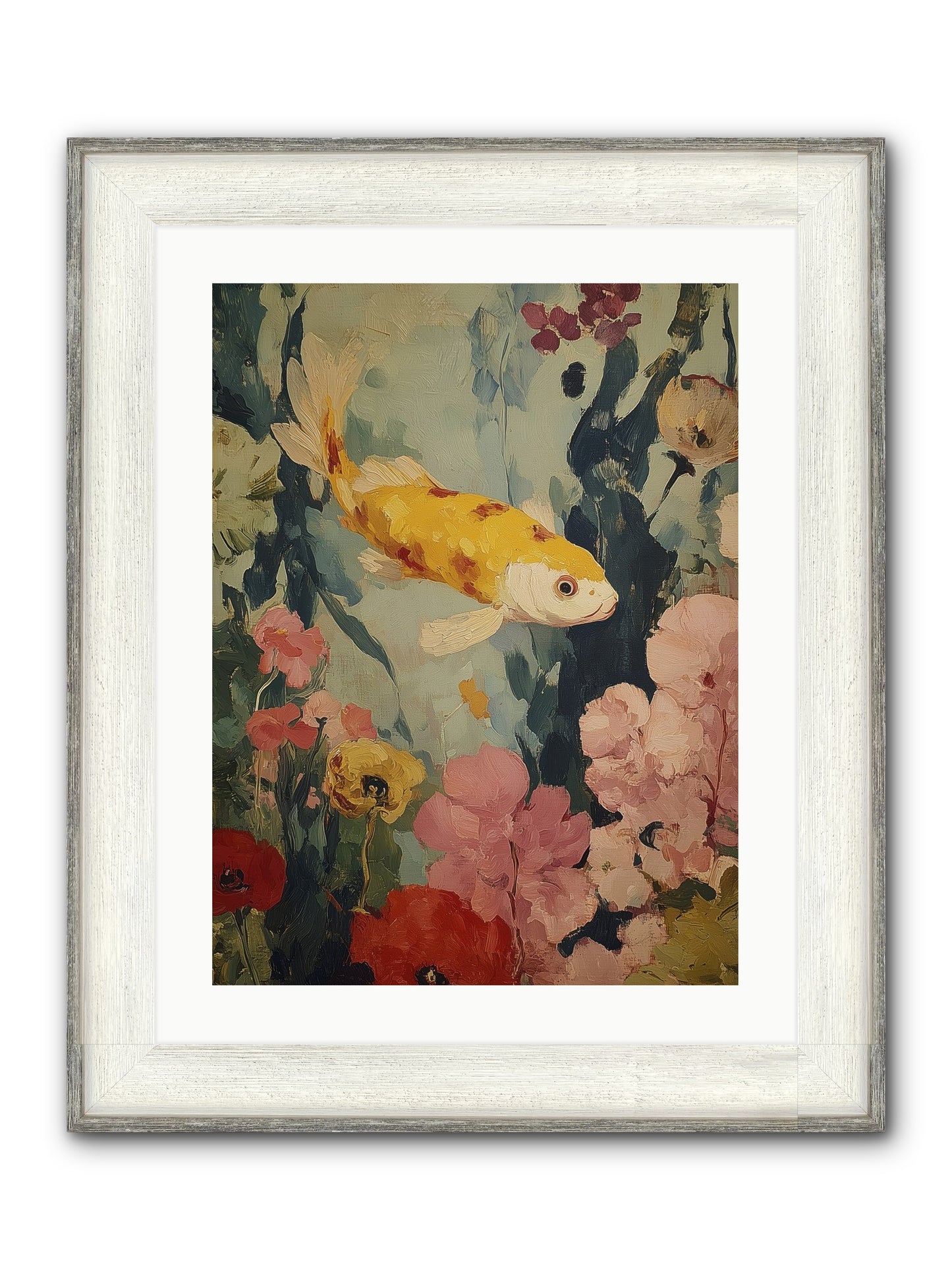 Golden Hour Light Framed Print - Driftwood White 18x24