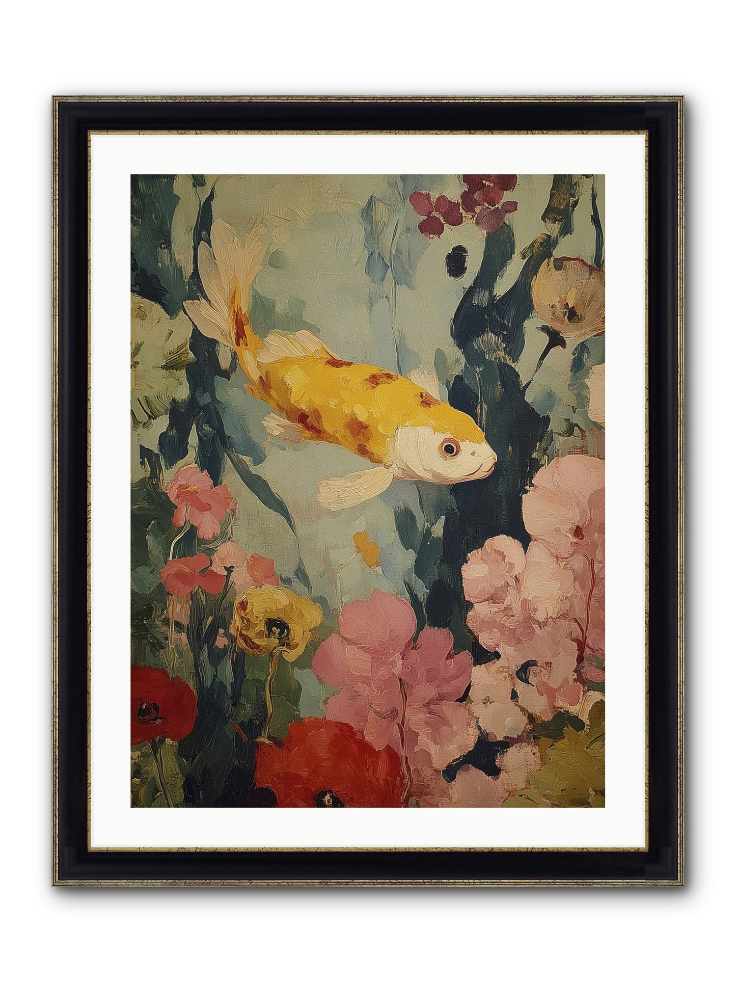Golden Hour Light Framed Print - Black & Gold 24x32